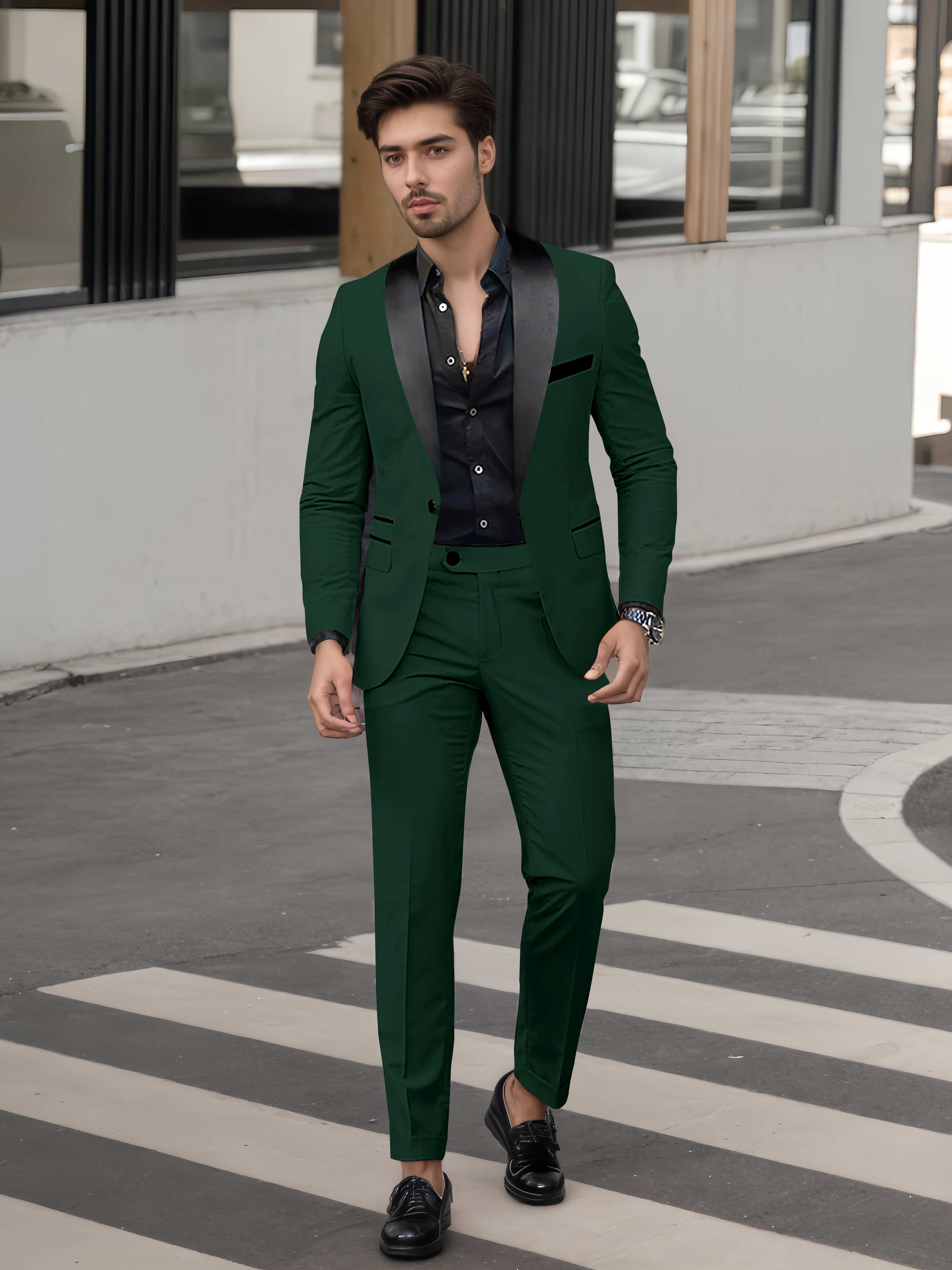Bold Men's Casual Suit 2 Pieces One Button Event Suits