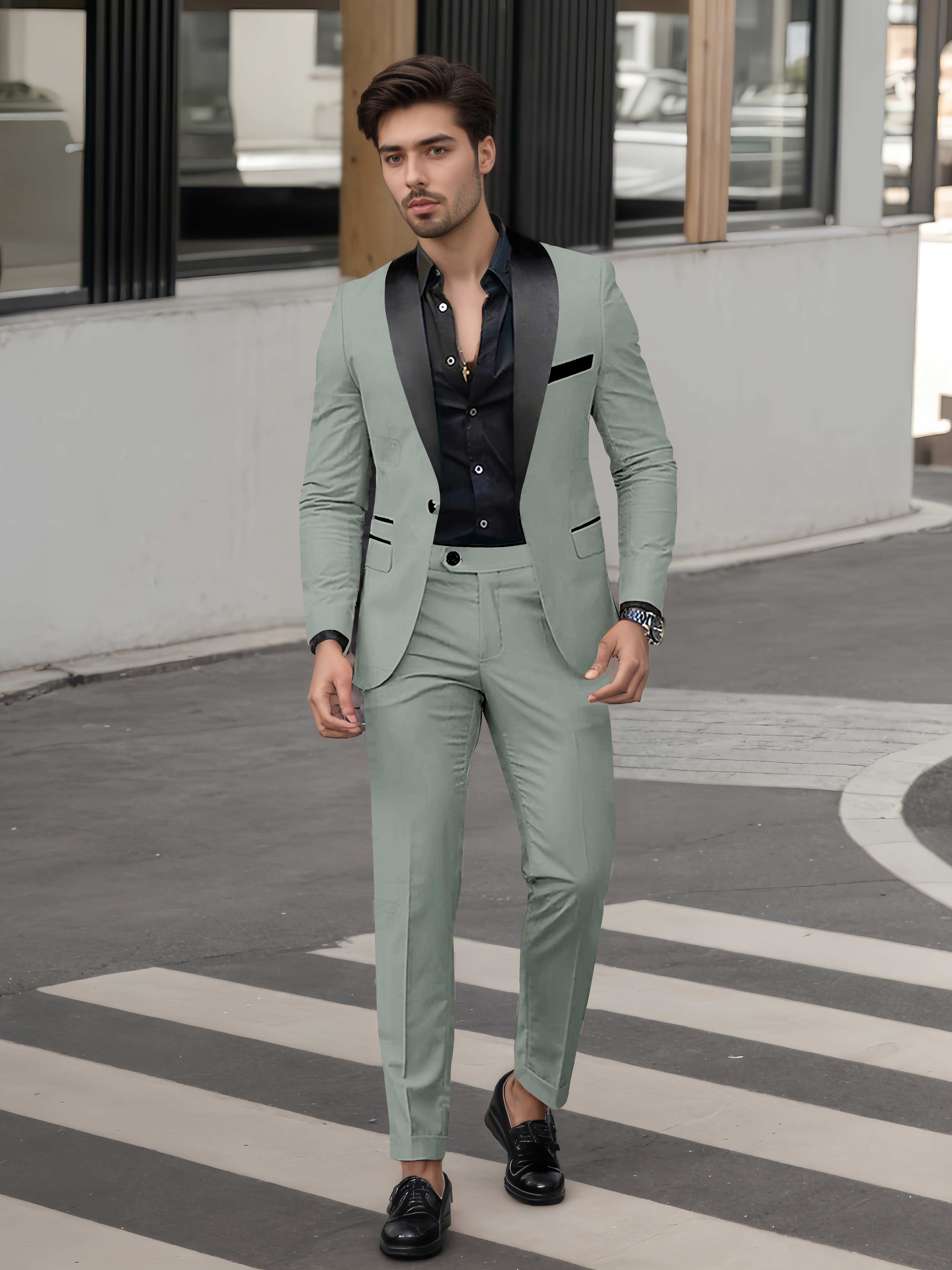 Bold Men's Casual Suit 2 Pieces One Button Event Suits