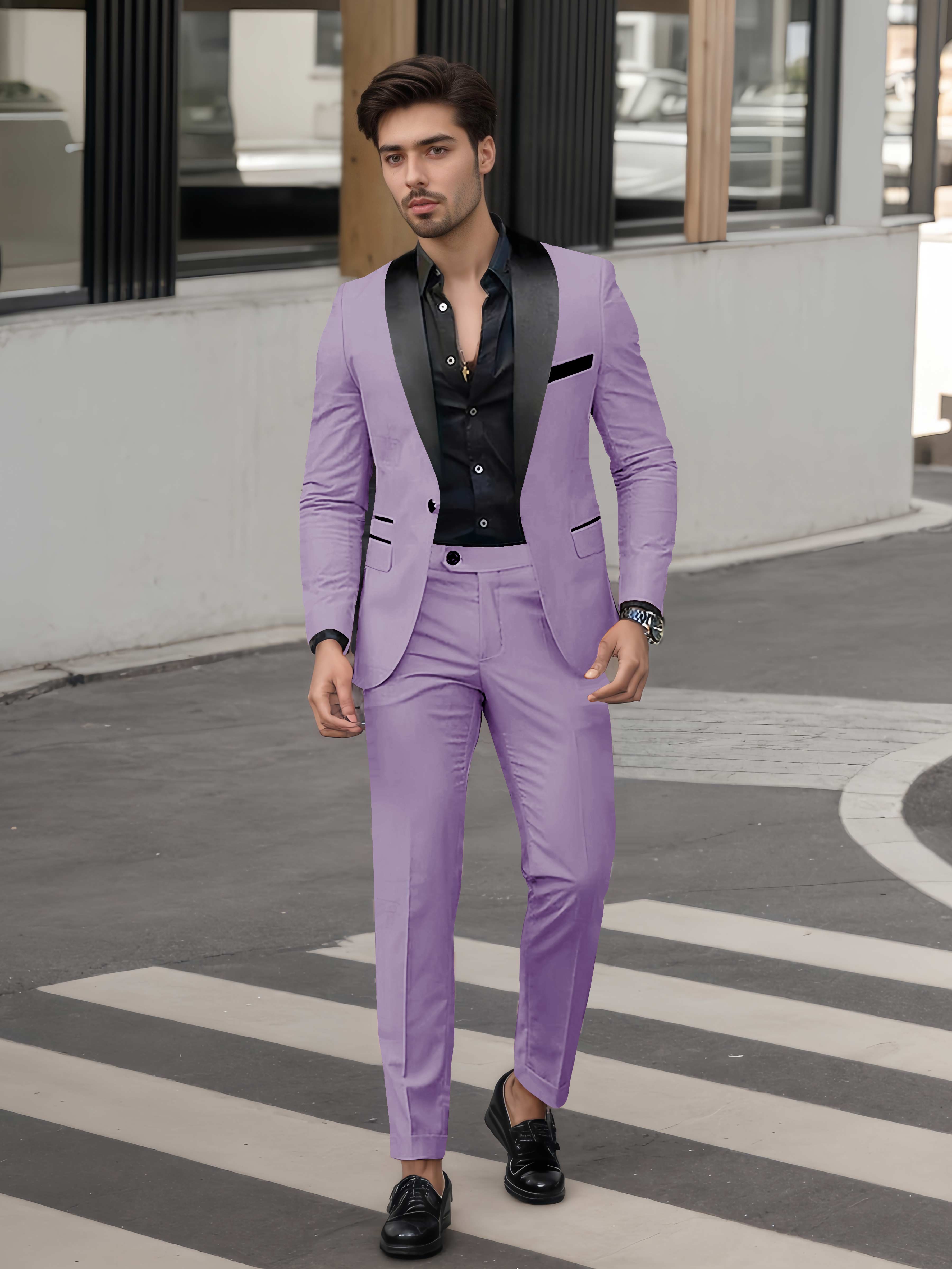 Bold Men's Casual Suit 2 Pieces One Button Event Suits