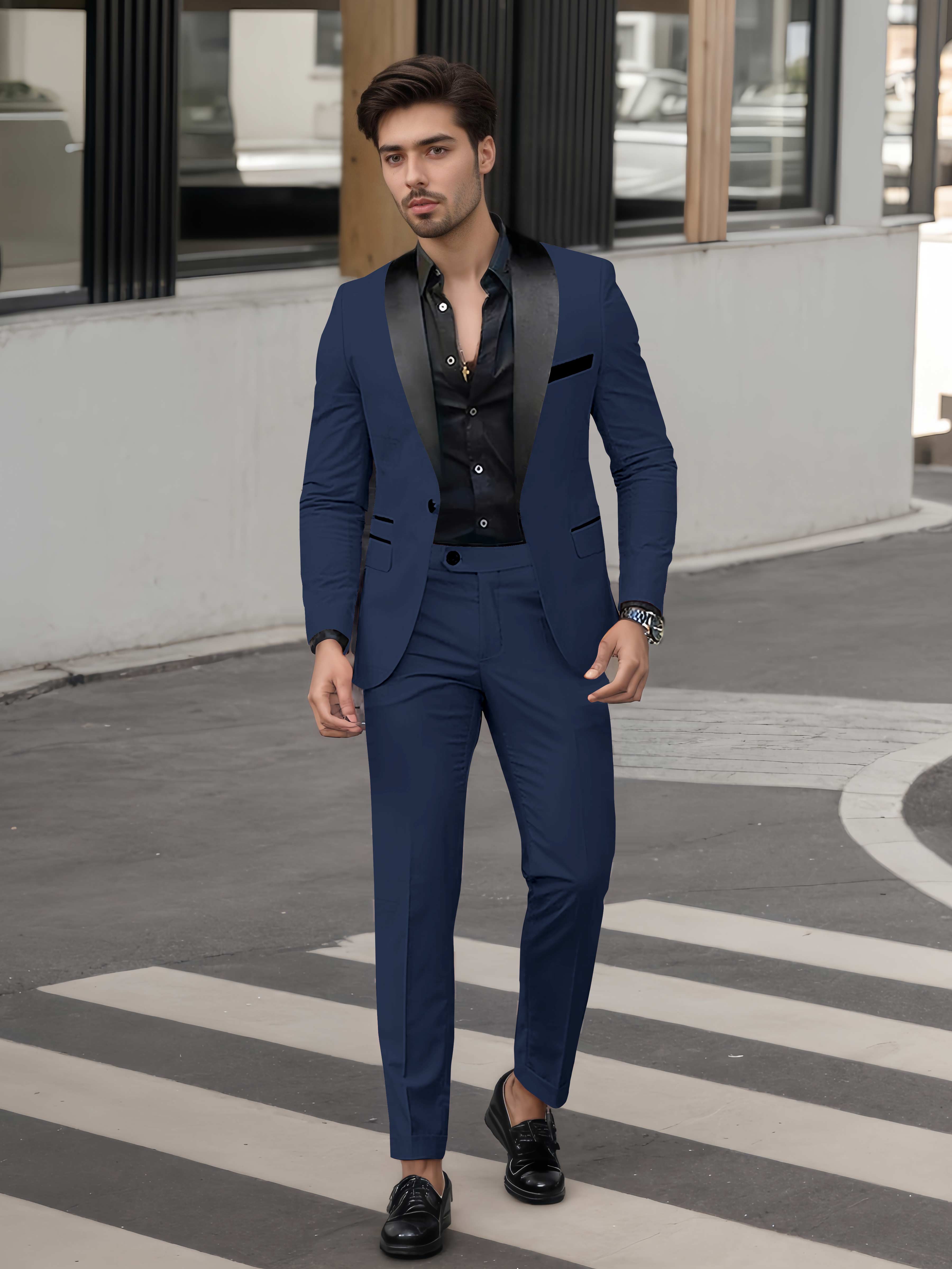 Bold Men's Casual Suit 2 Pieces One Button Event Suits