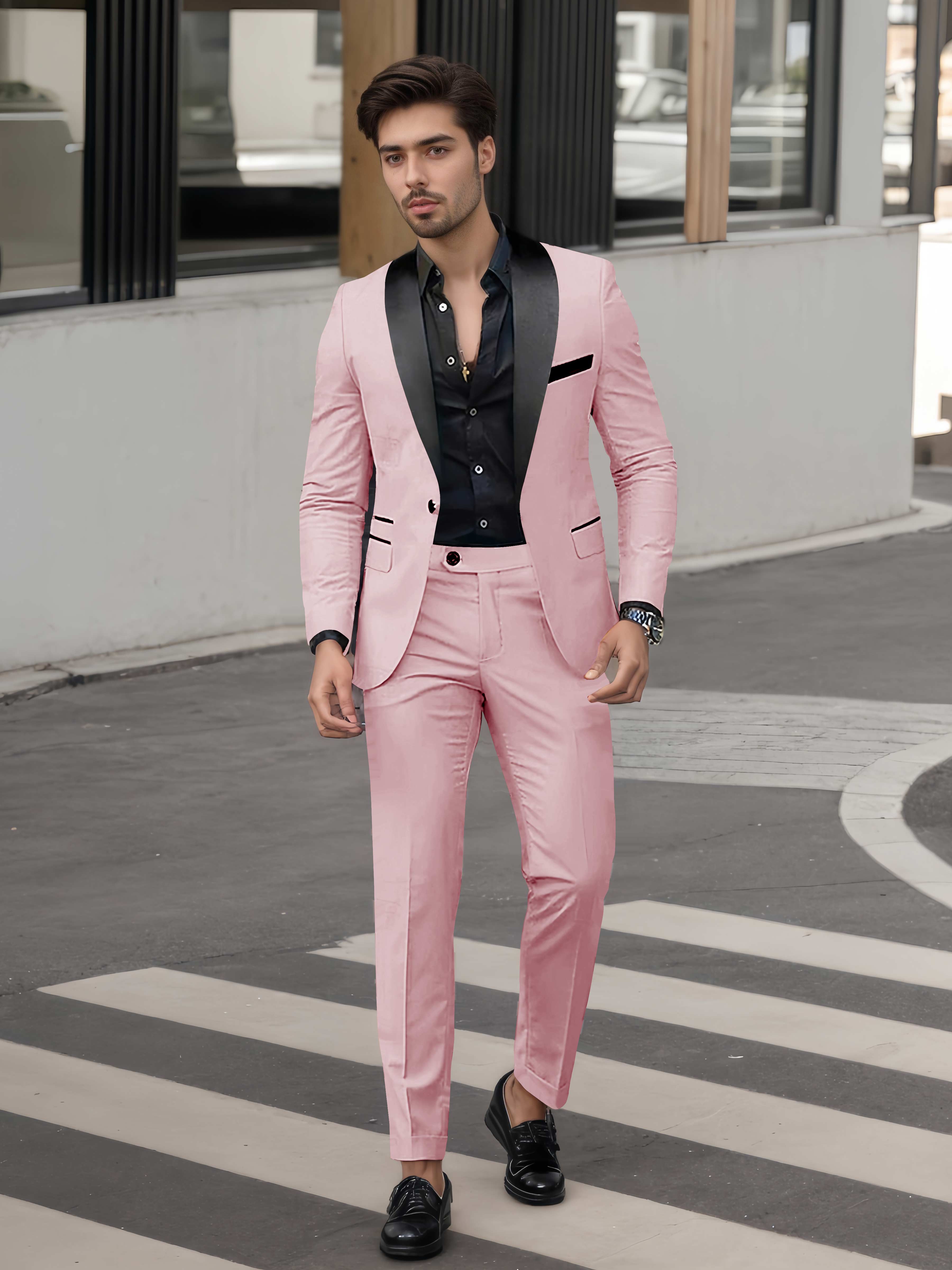 Bold Men's Casual Suit 2 Pieces One Button Event Suits