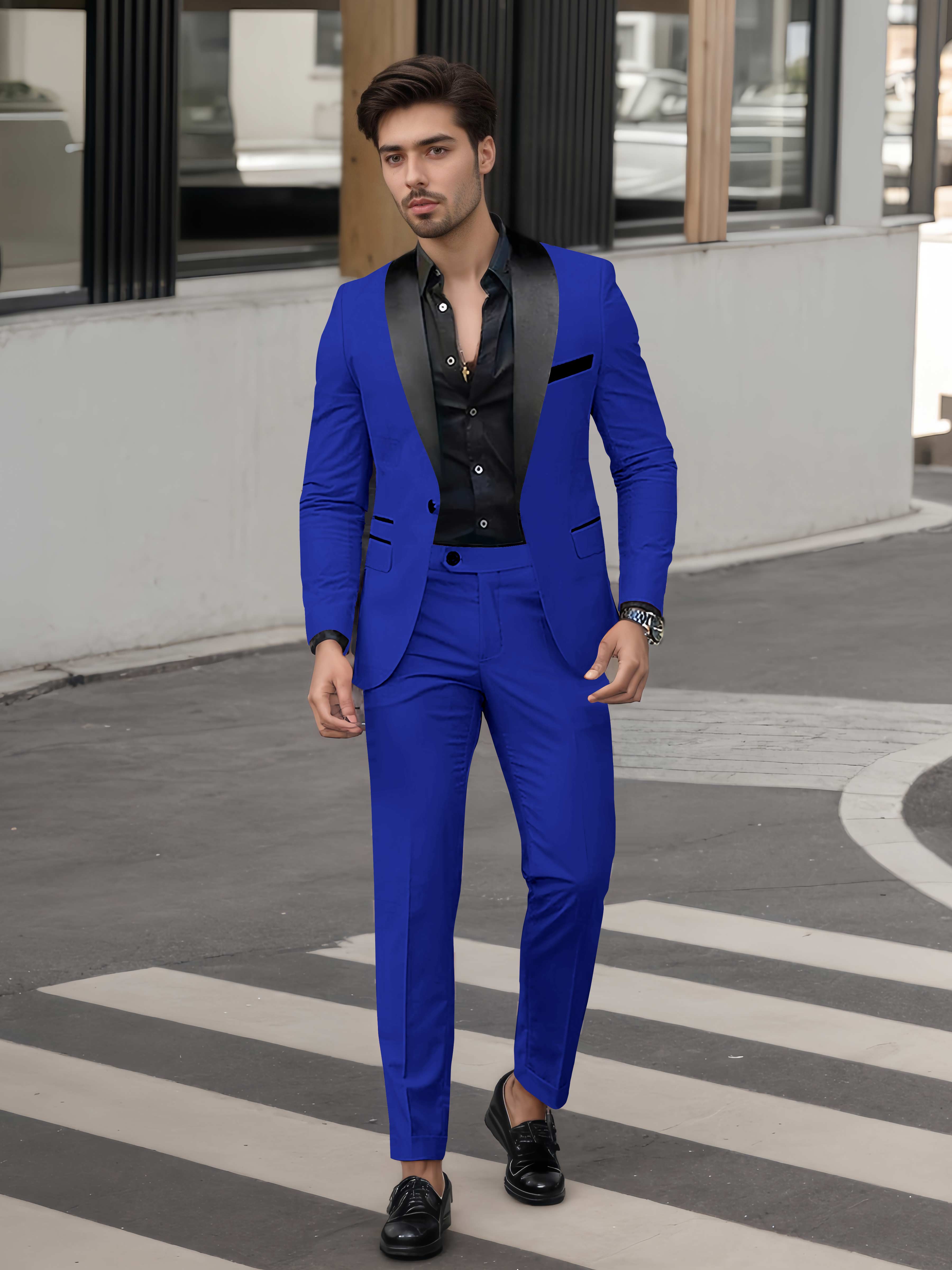 Bold Men's Casual Suit 2 Pieces One Button Event Suits