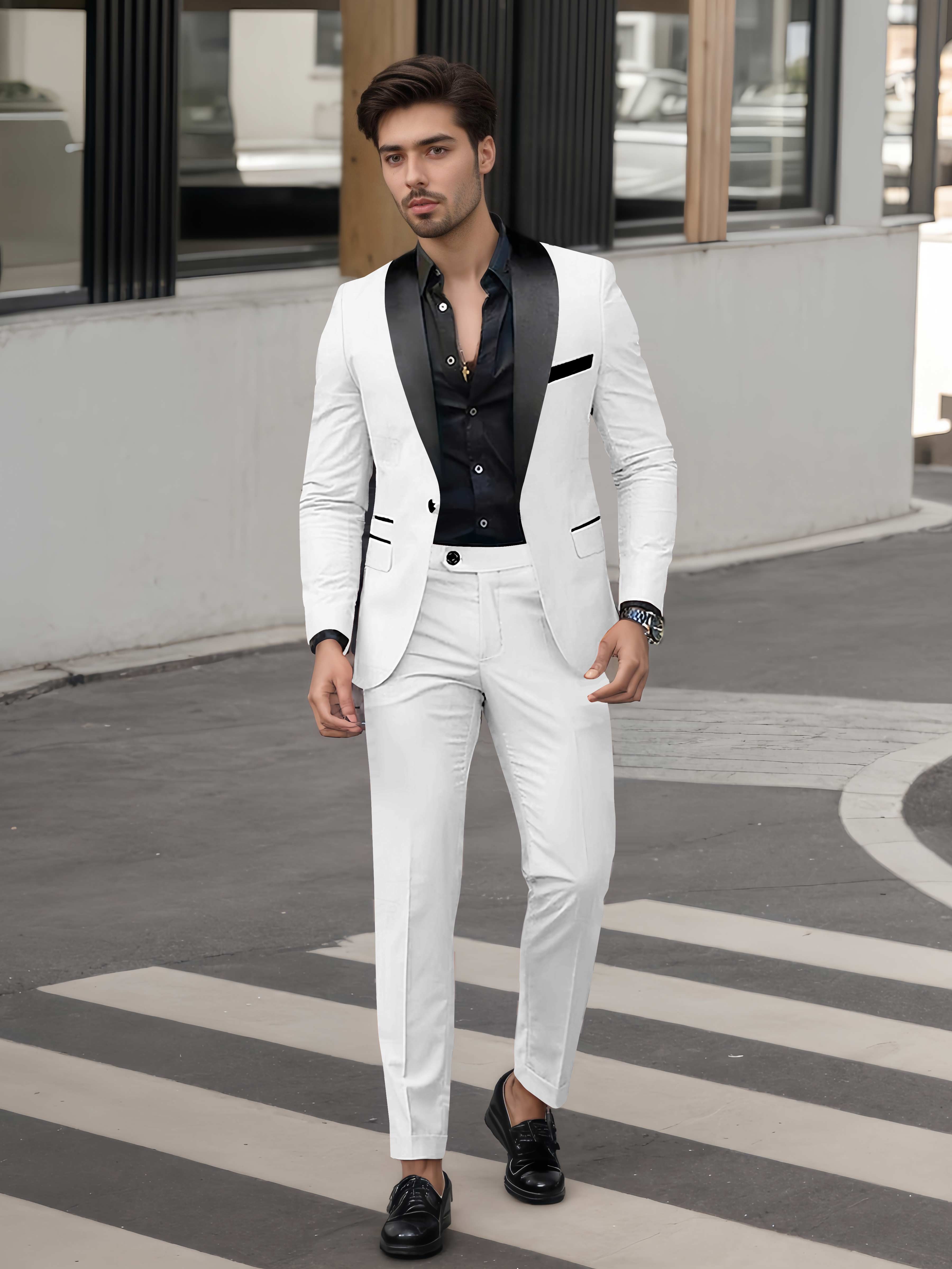 Bold Men's Casual Suit 2 Pieces One Button Event Suits