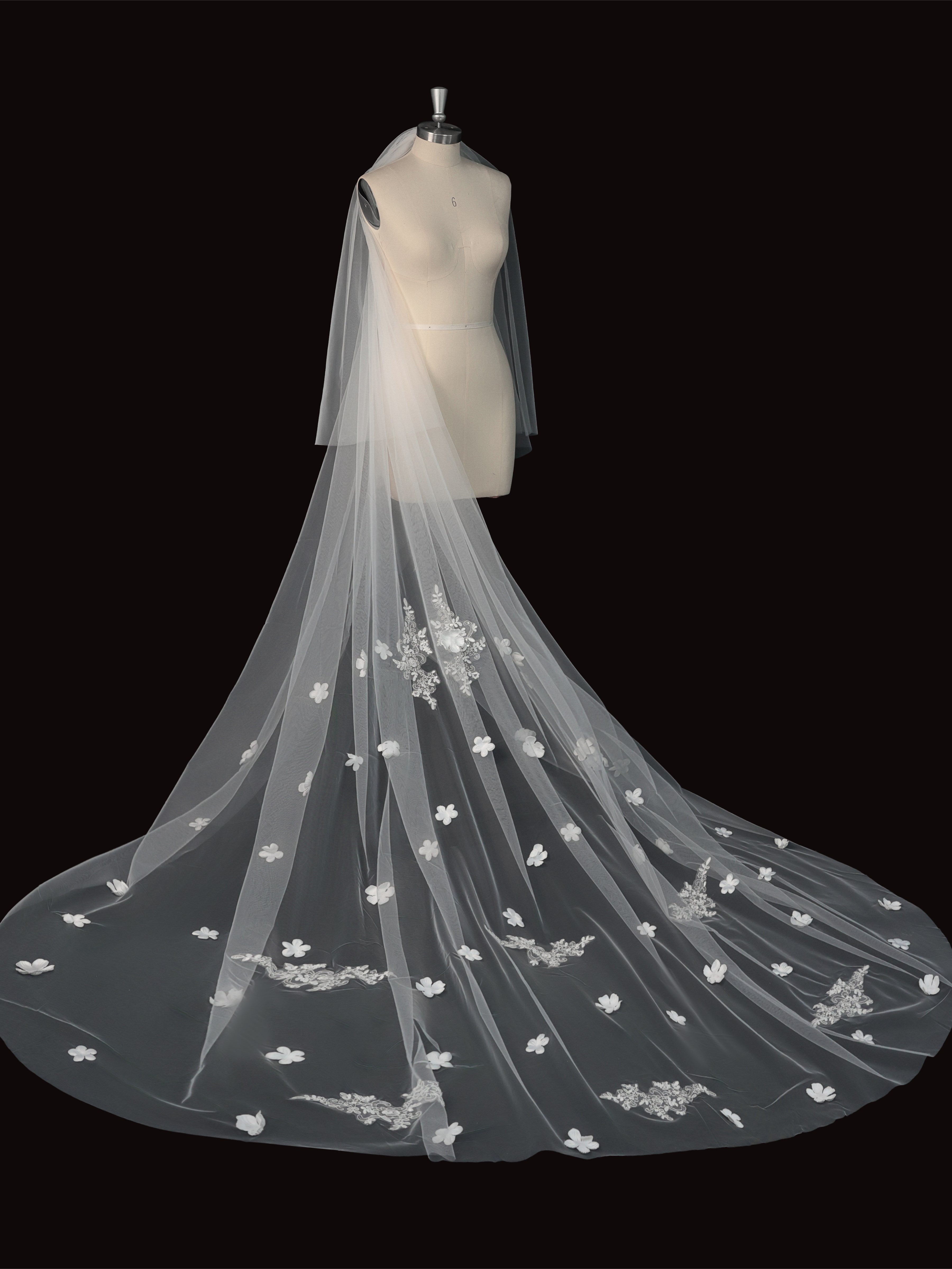 Butterfly Wedding Veil with Cathedral Train