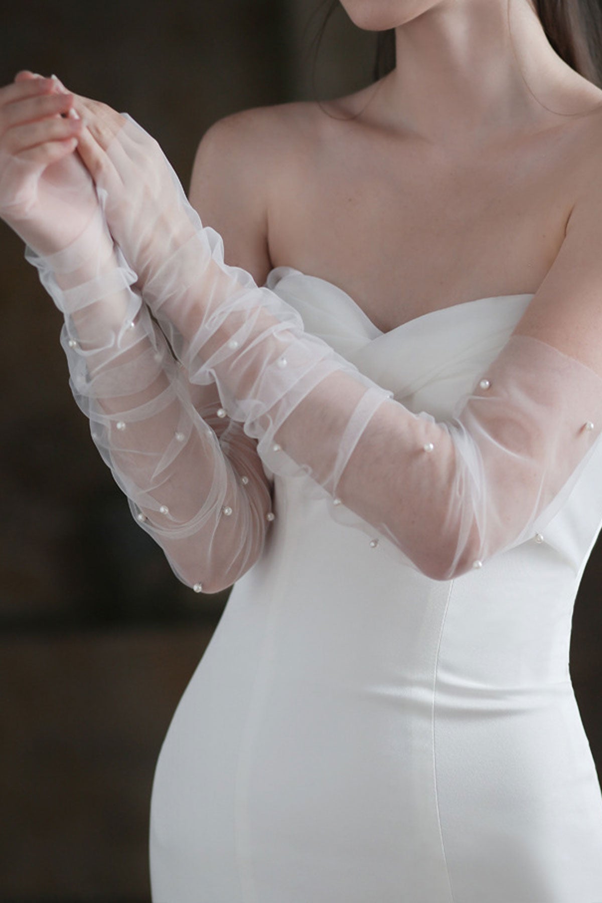 Chic Pearls Bridal Wedding Elegant Gloves