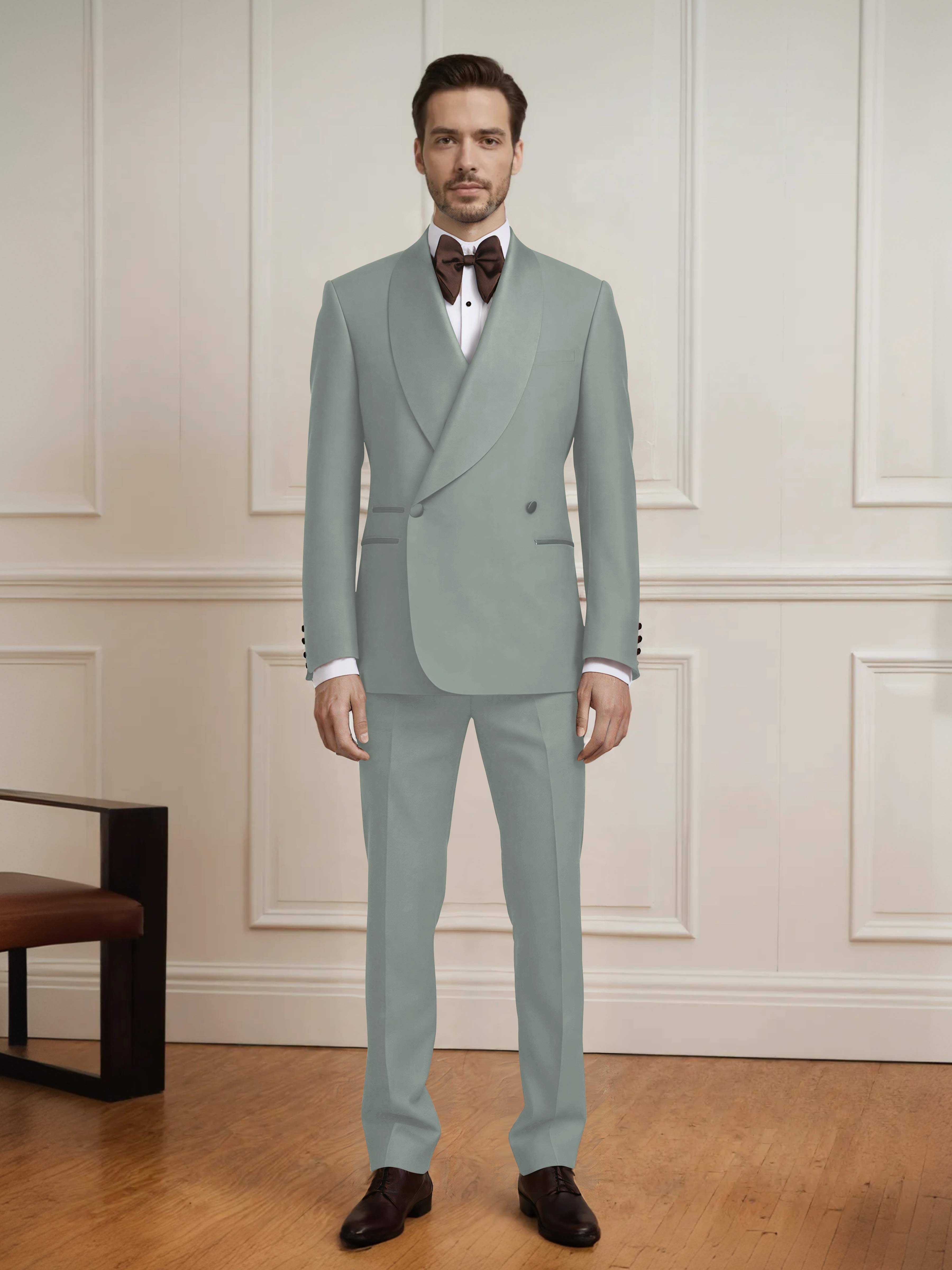 Commanding Men's One Button 2 Pieces Wedding Suit