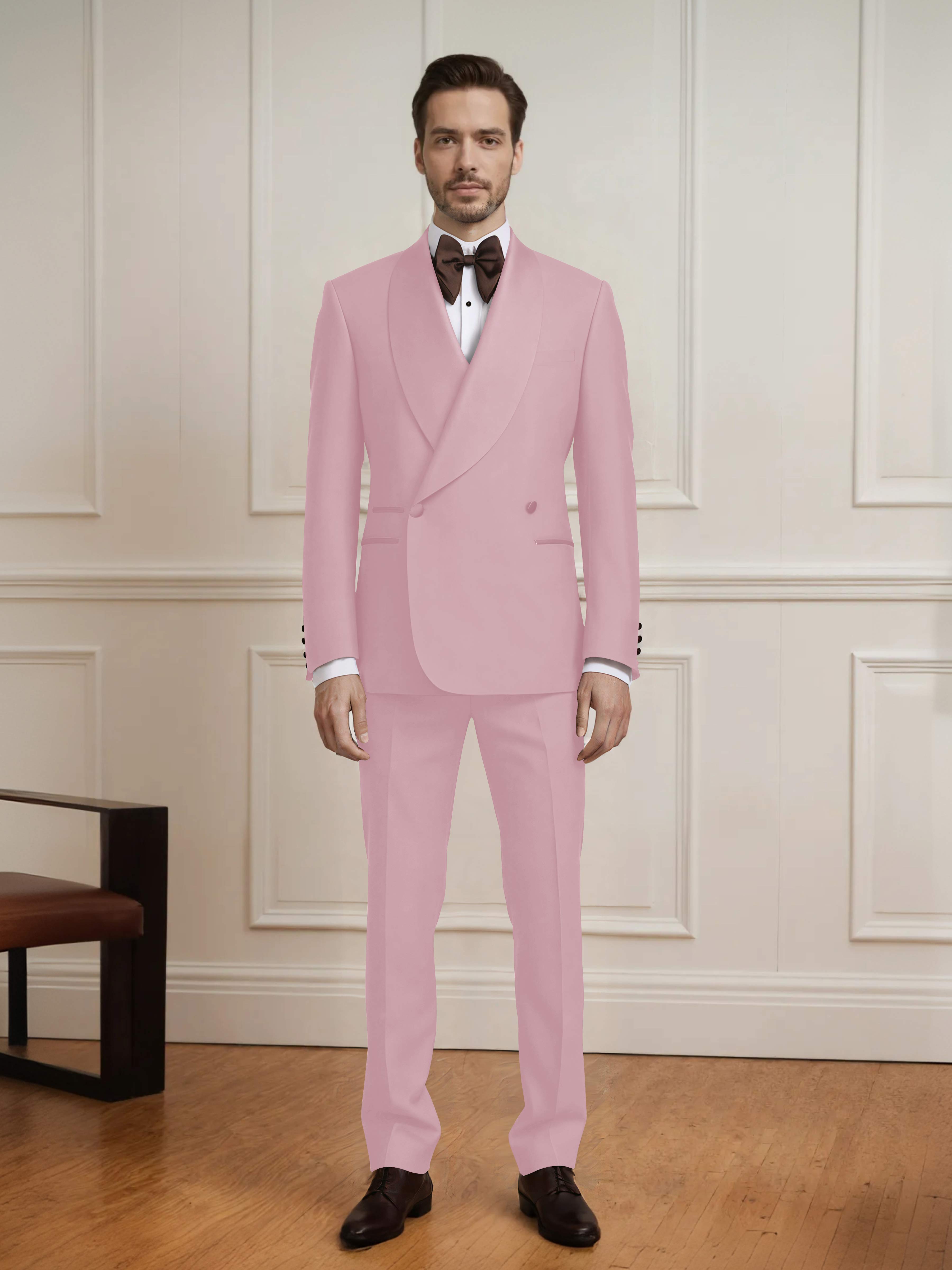 Commanding Men's One Button 2 Pieces Wedding Suit