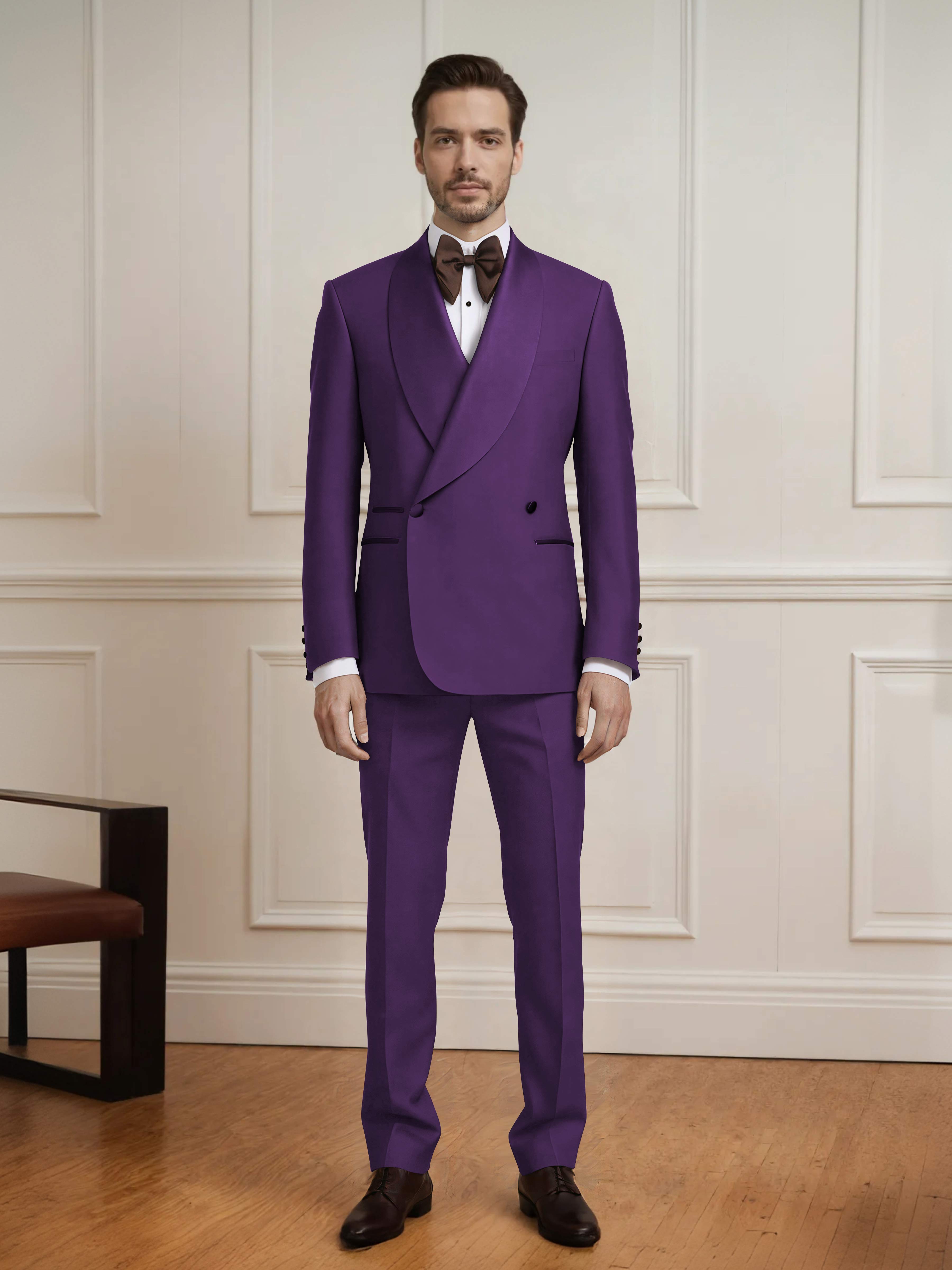 Commanding Men's One Button 2 Pieces Wedding Suit