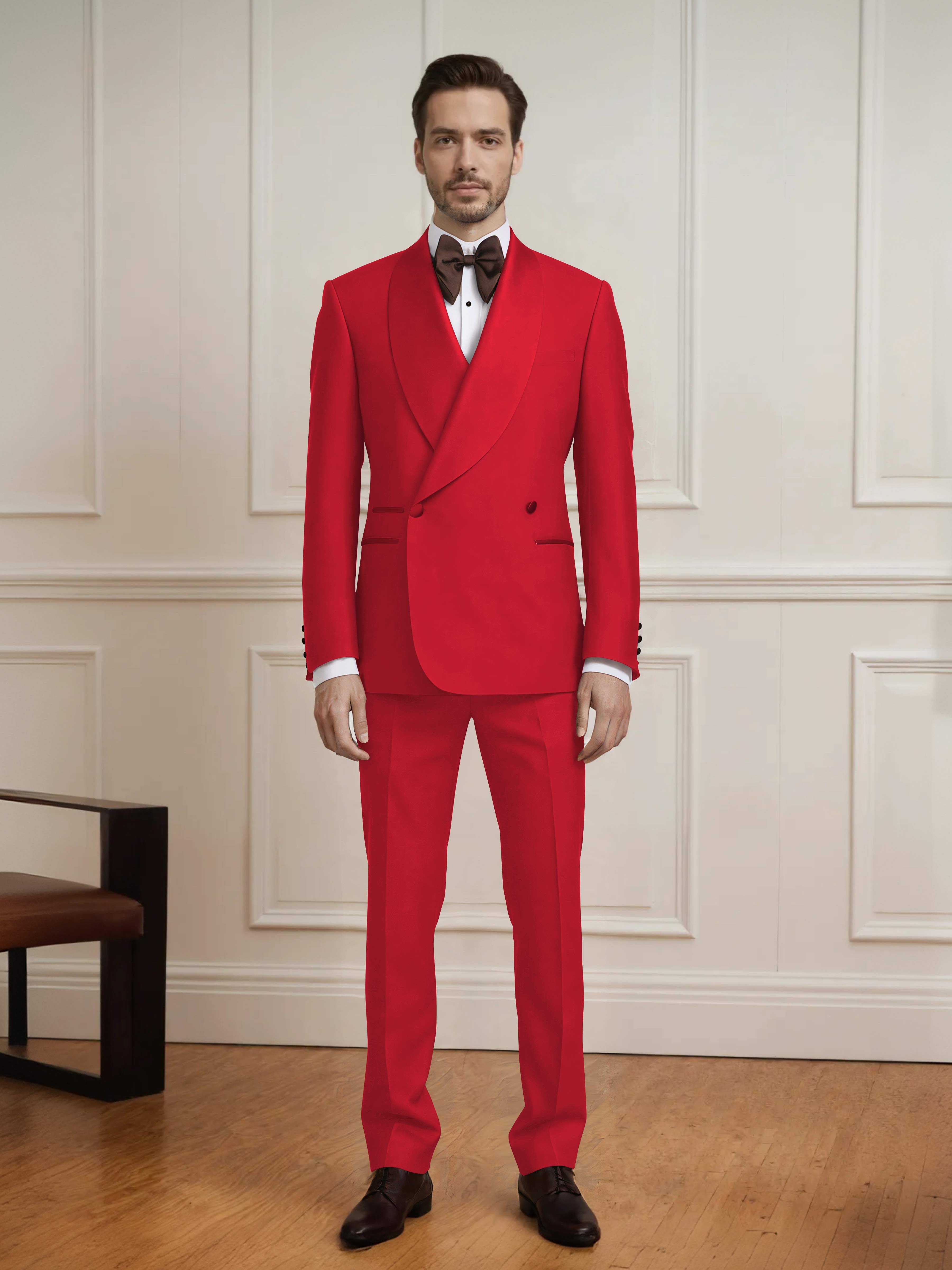 Commanding Men's One Button 2 Pieces Wedding Suit