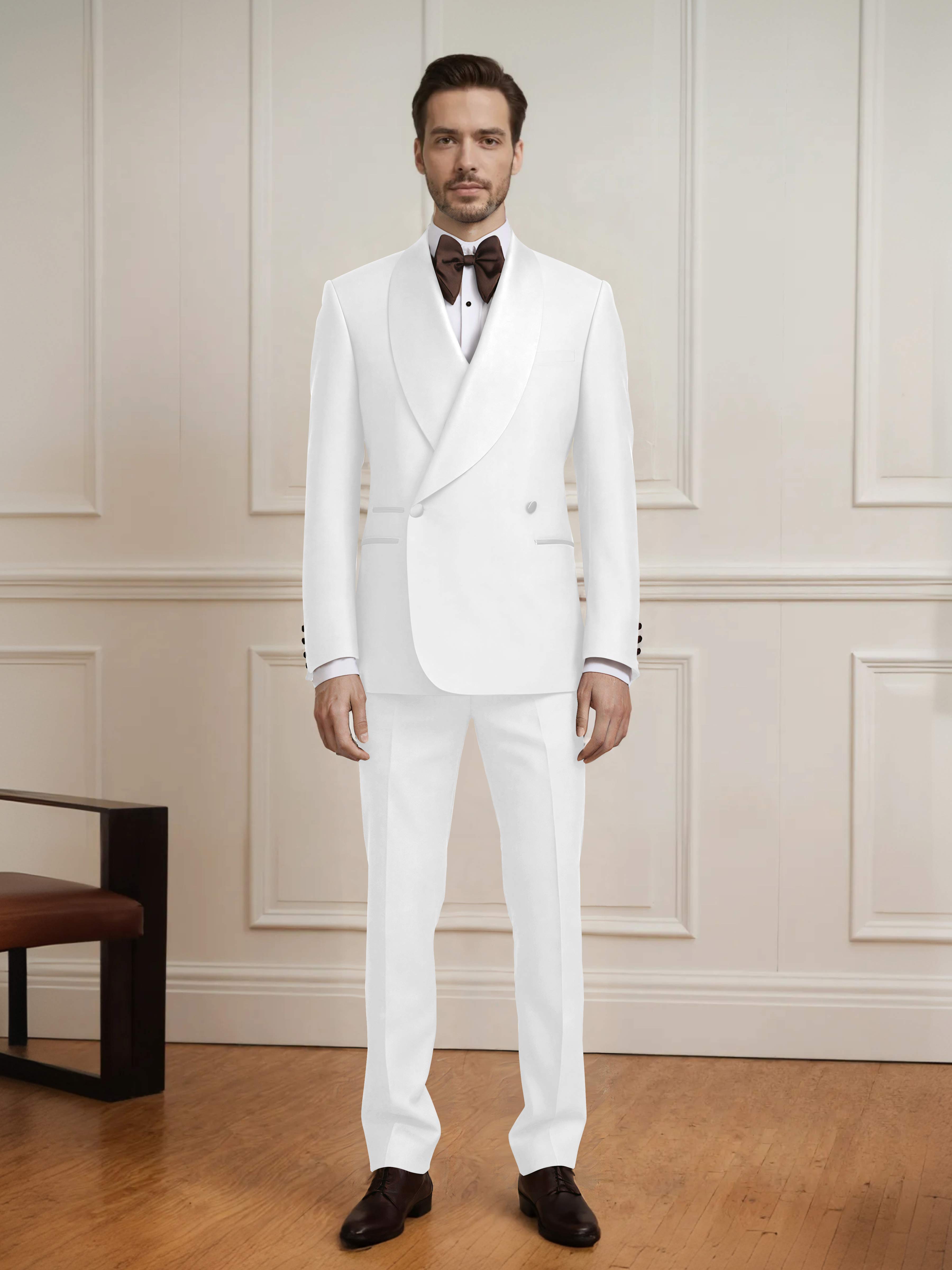 Commanding Men's One Button 2 Pieces Wedding Suit
