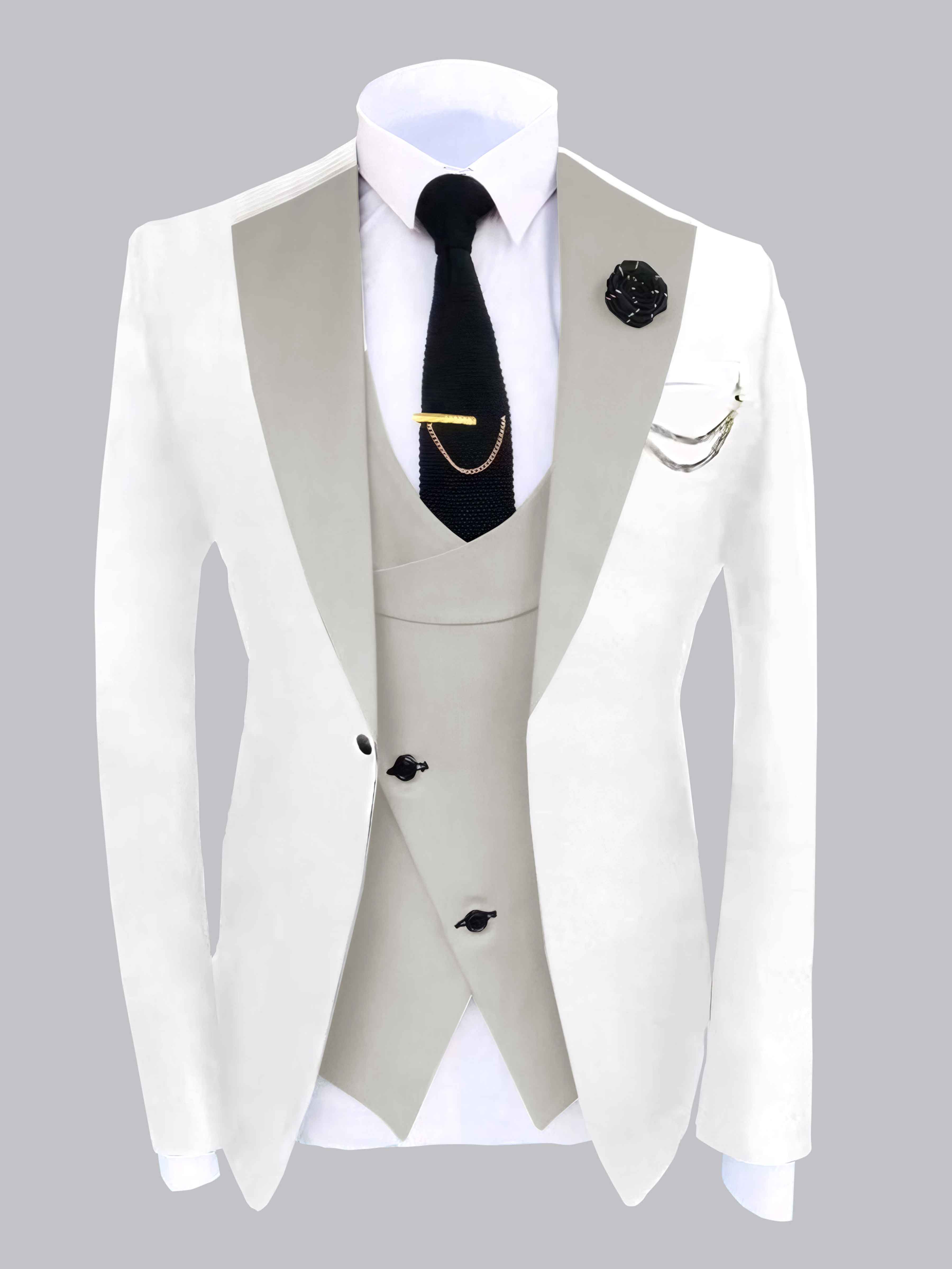 Trendy Men's Color Block Design 2 Pieces Jacket