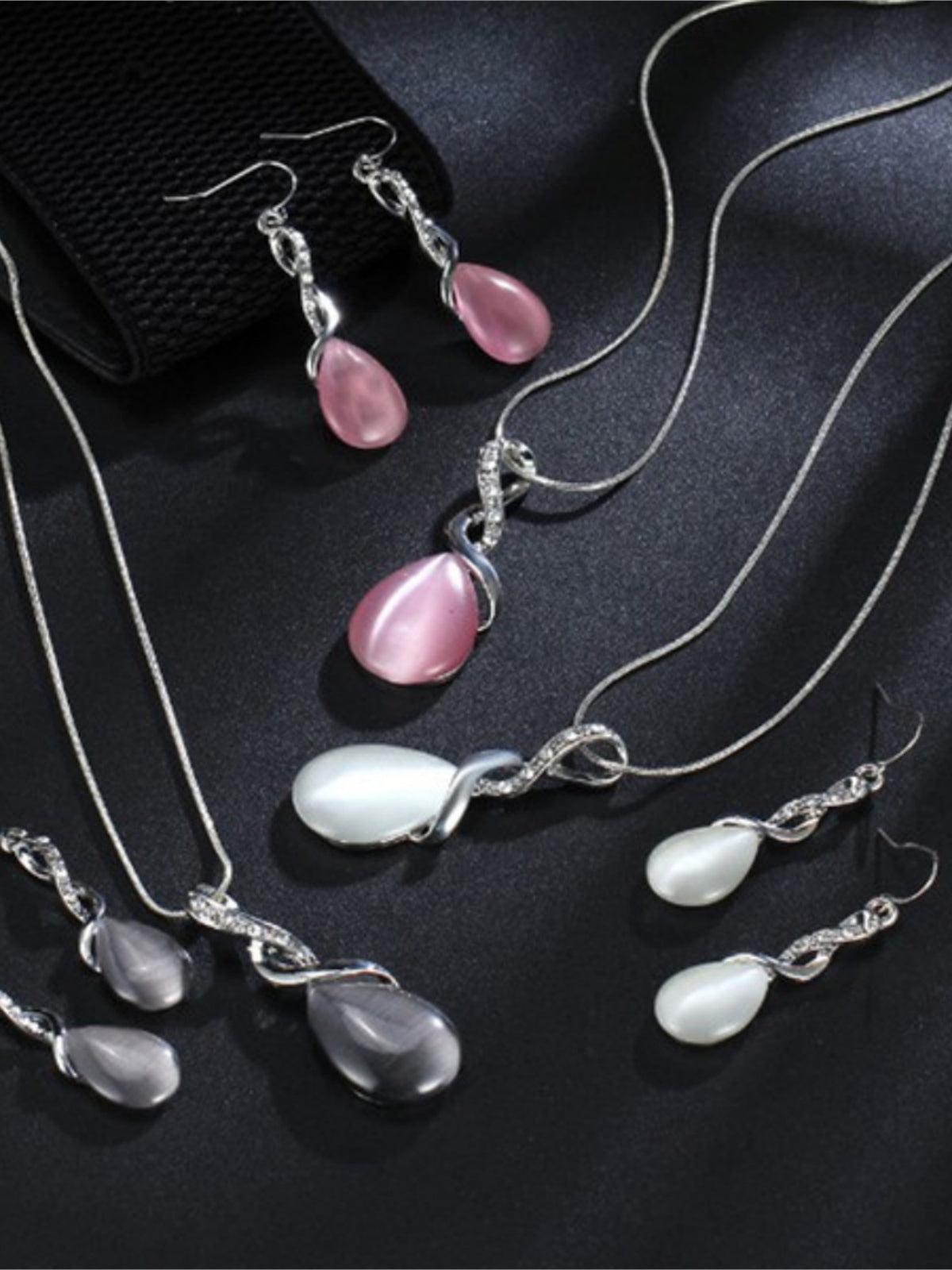 Crystal Pendant Bridal Necklace Set