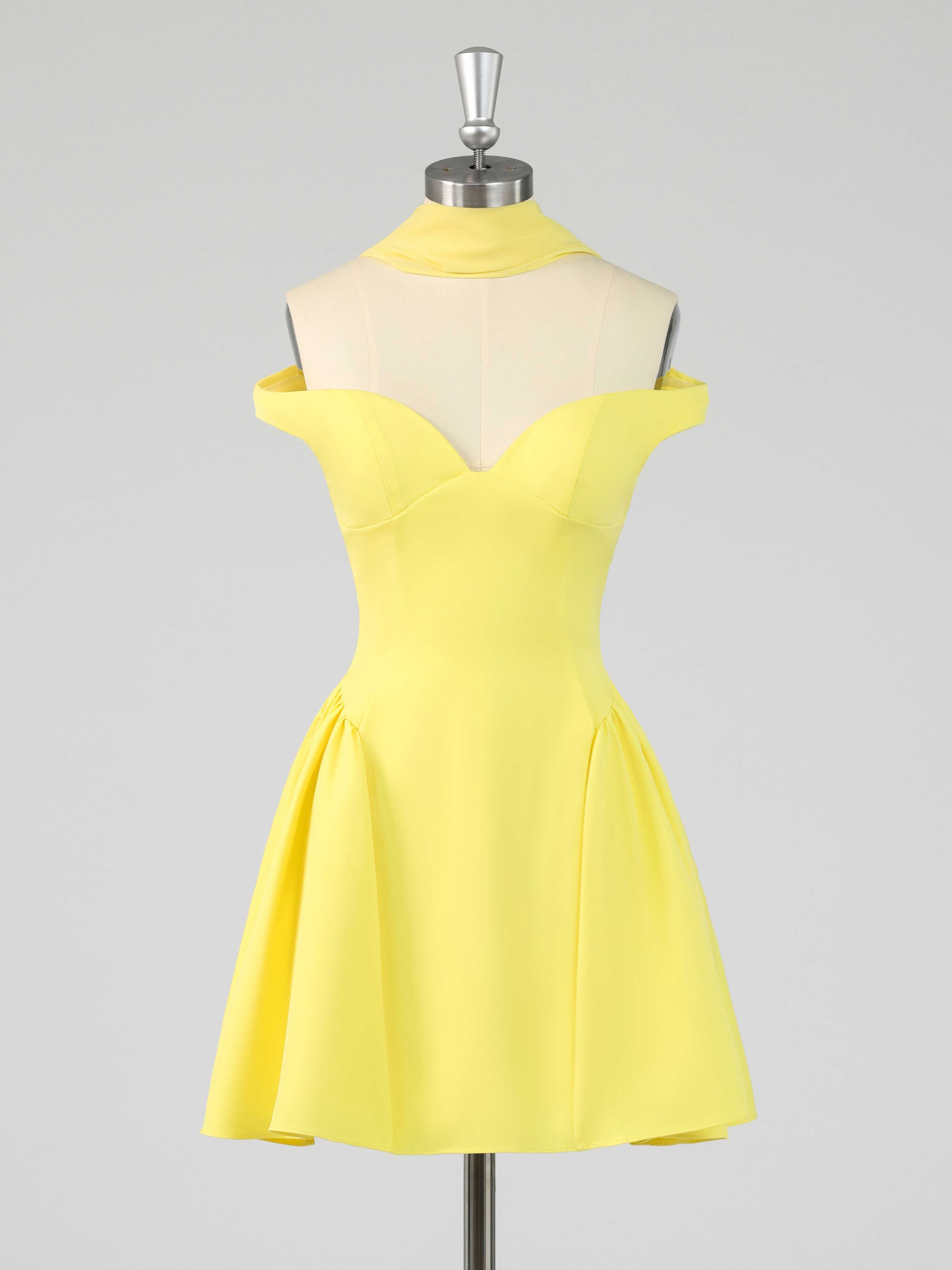 Cute Short Sleeves A-Line Knee Length Party Dresses