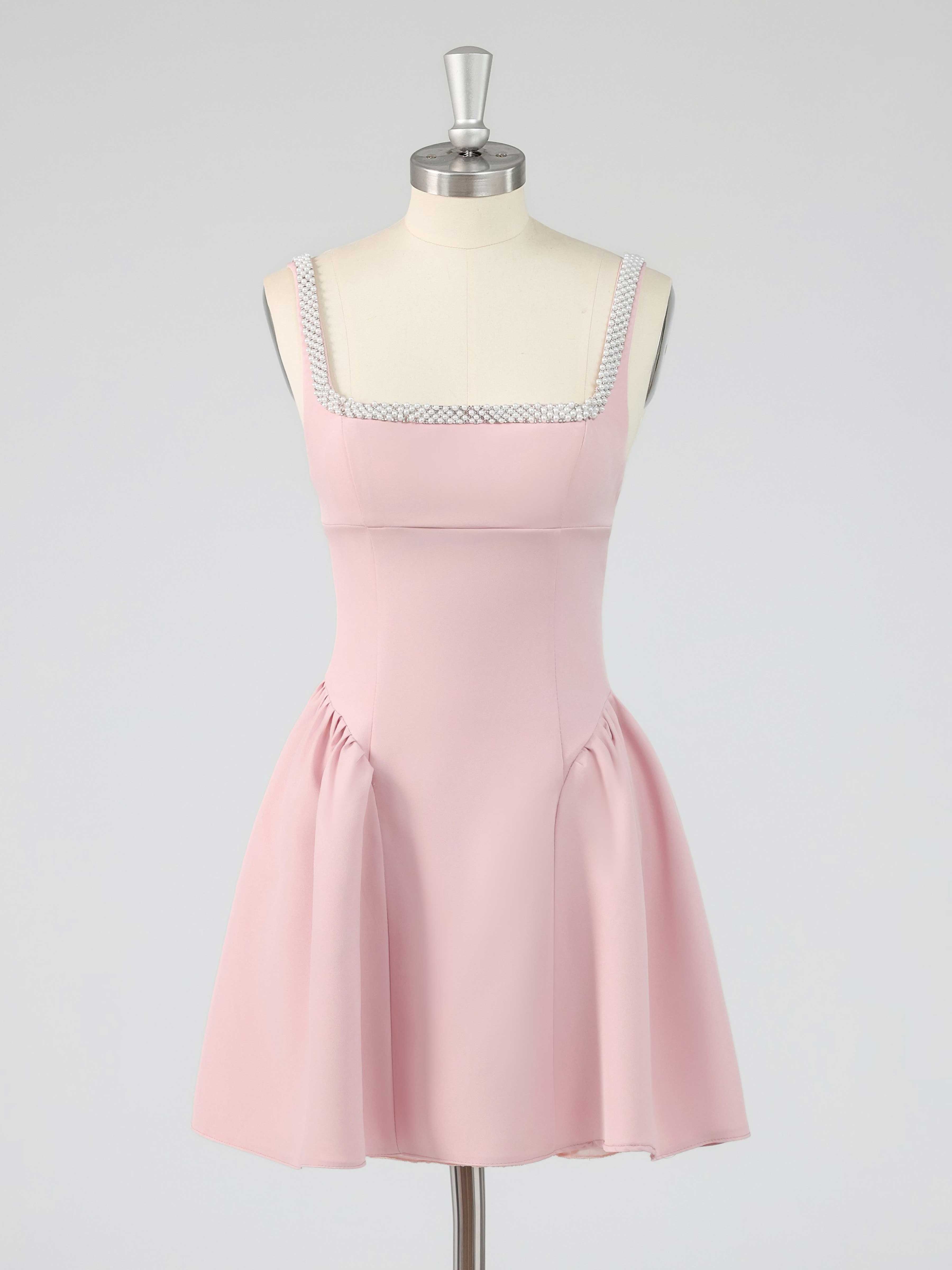 Cute Square Neck A-Line Mini Homecoming Dresses