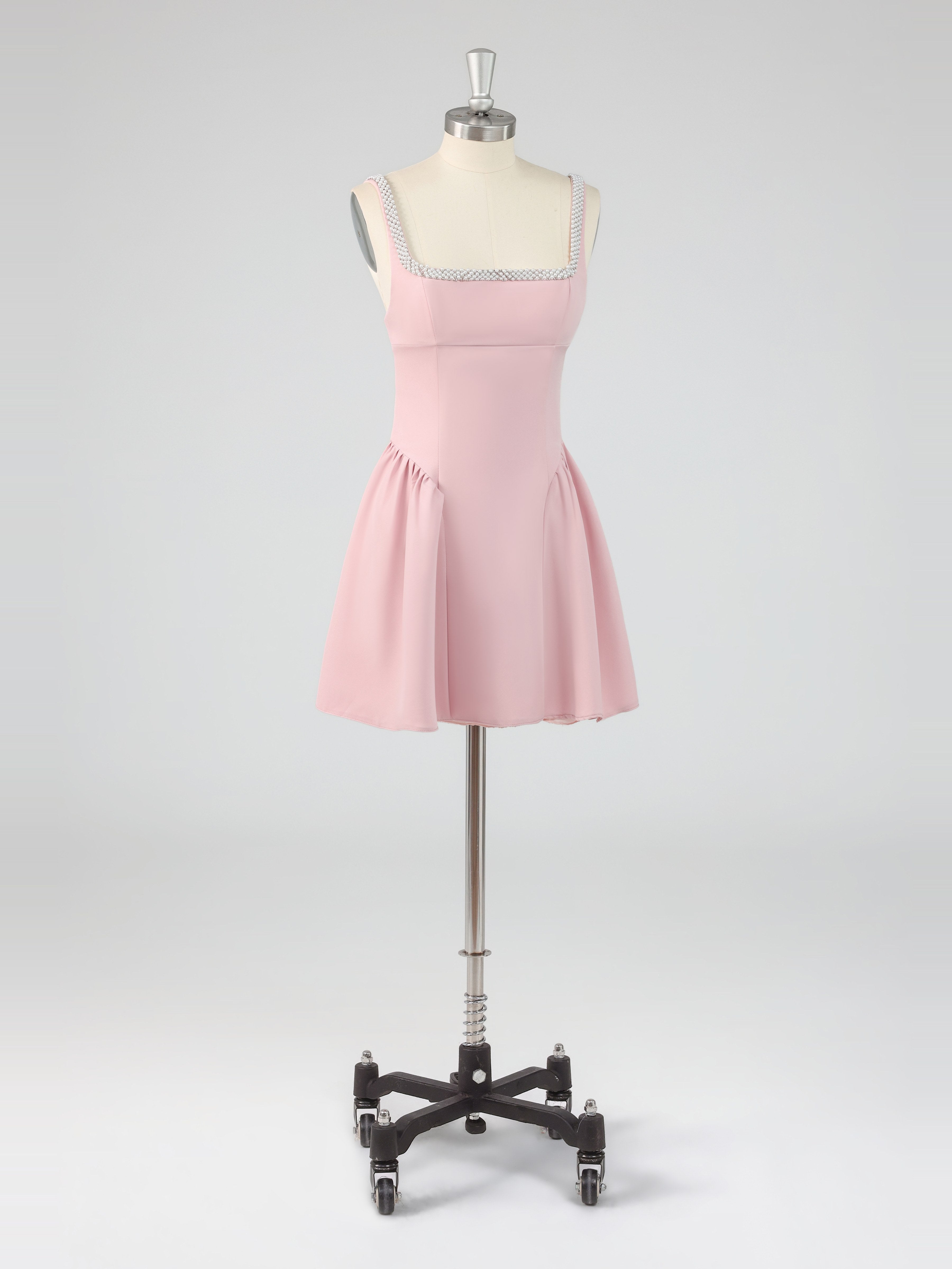 Cute Square Neck A-Line Mini Homecoming Dresses