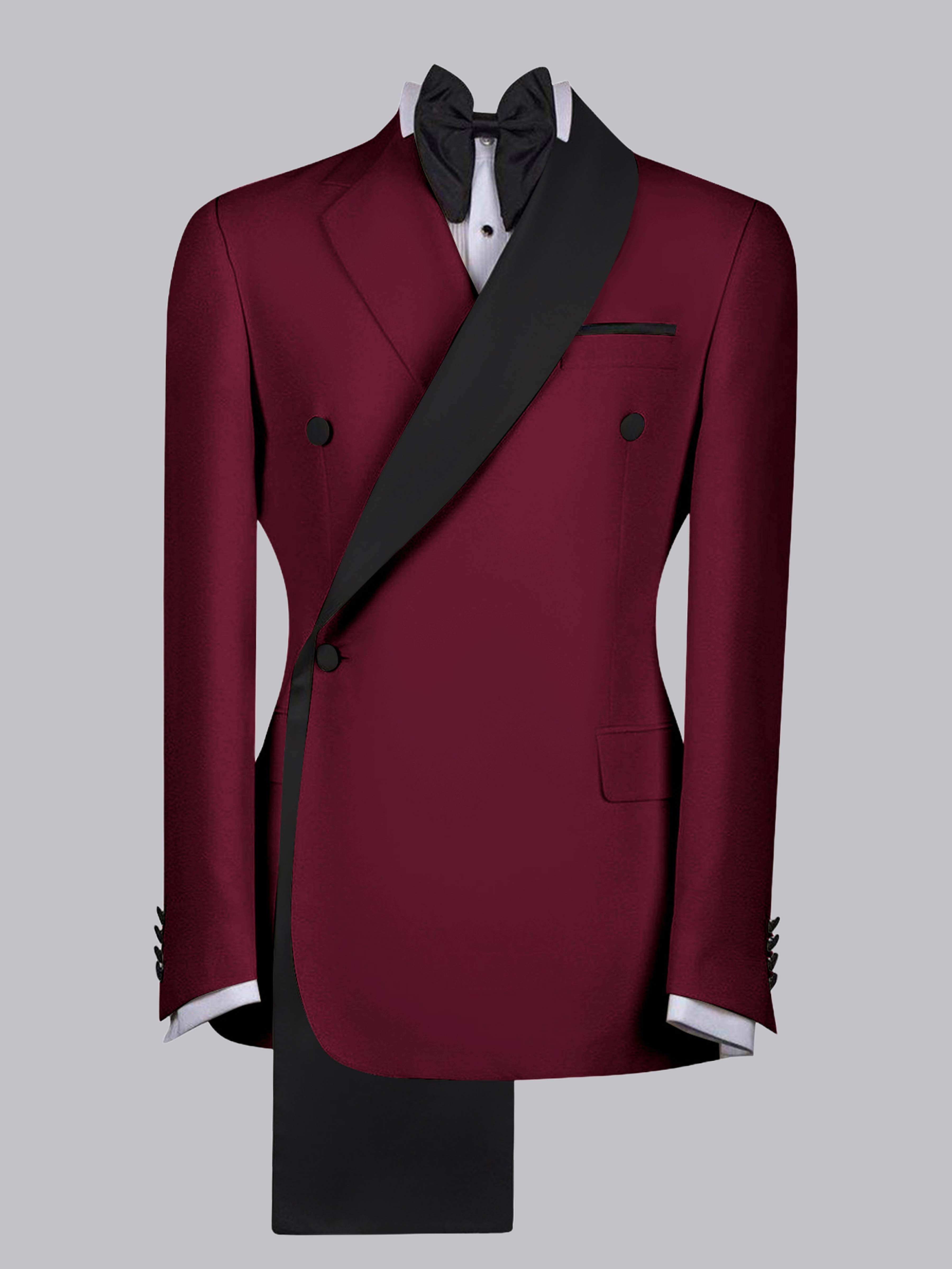 Elegant Four Button Men's Shawl Lapel Suit Jacket