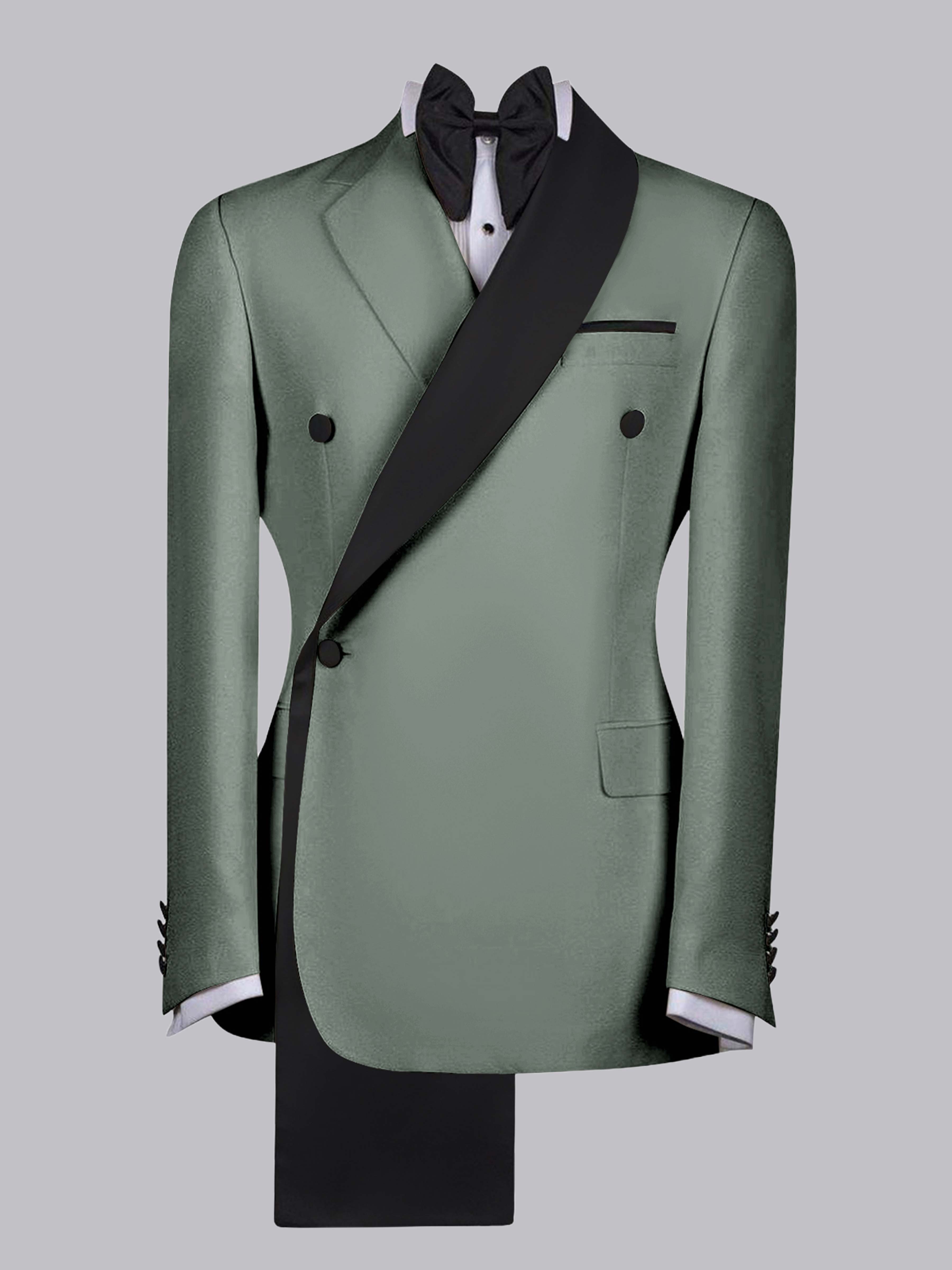 Elegant Four Button Men's Shawl Lapel Suit Jacket