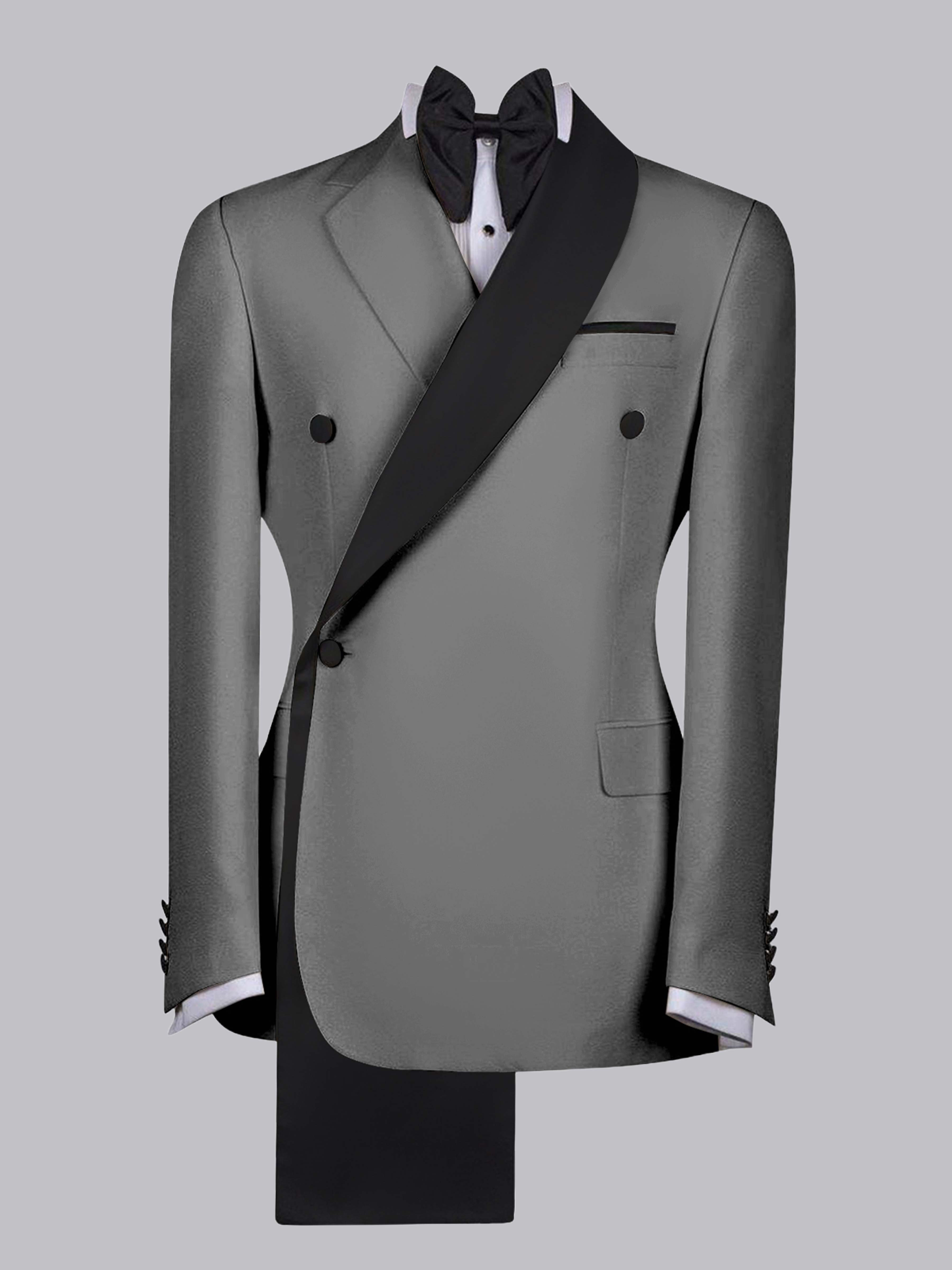 Elegant Four Button Men's Shawl Lapel Suit Jacket