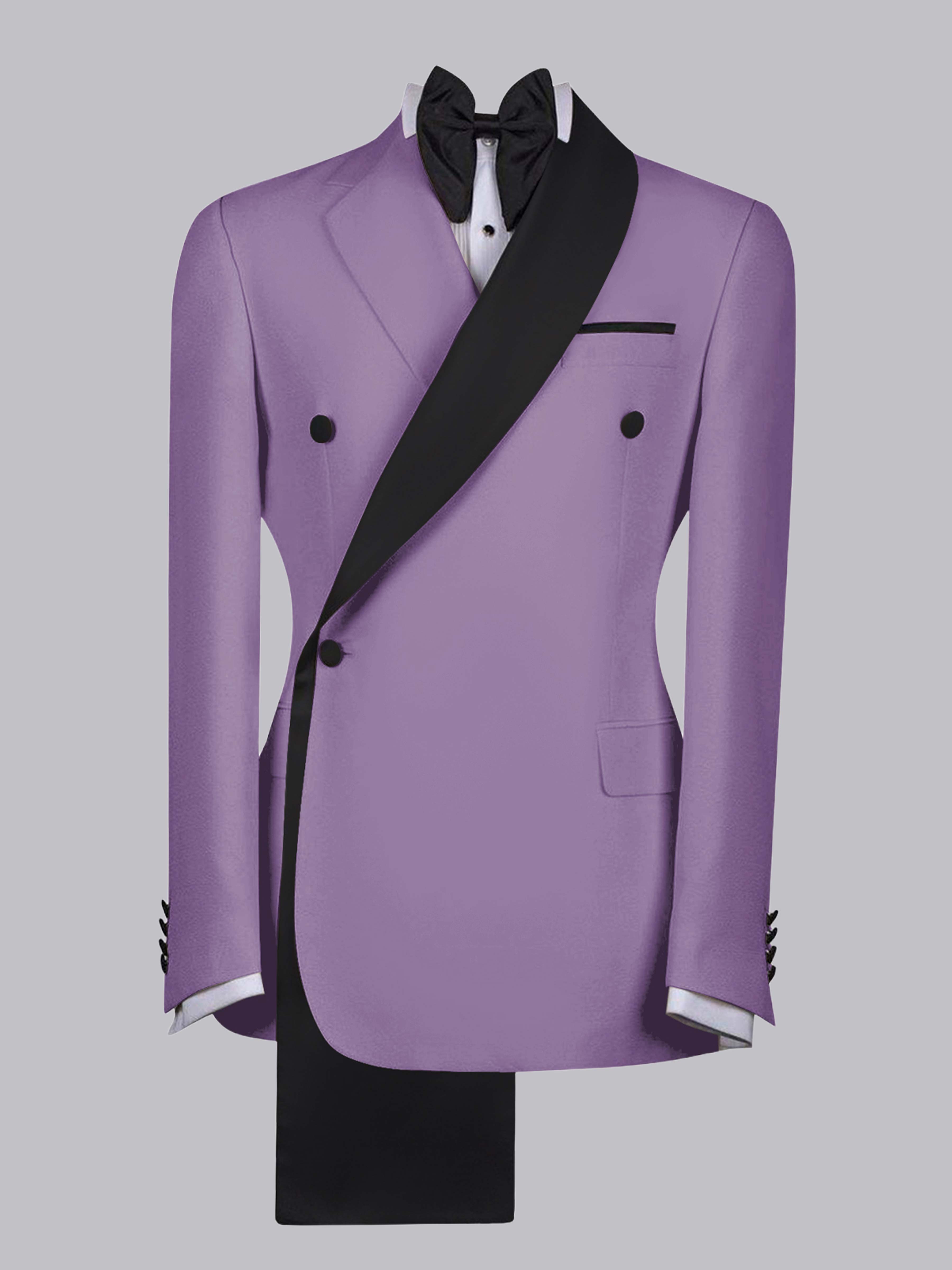 Elegant Four Button Men's Shawl Lapel Suit Jacket