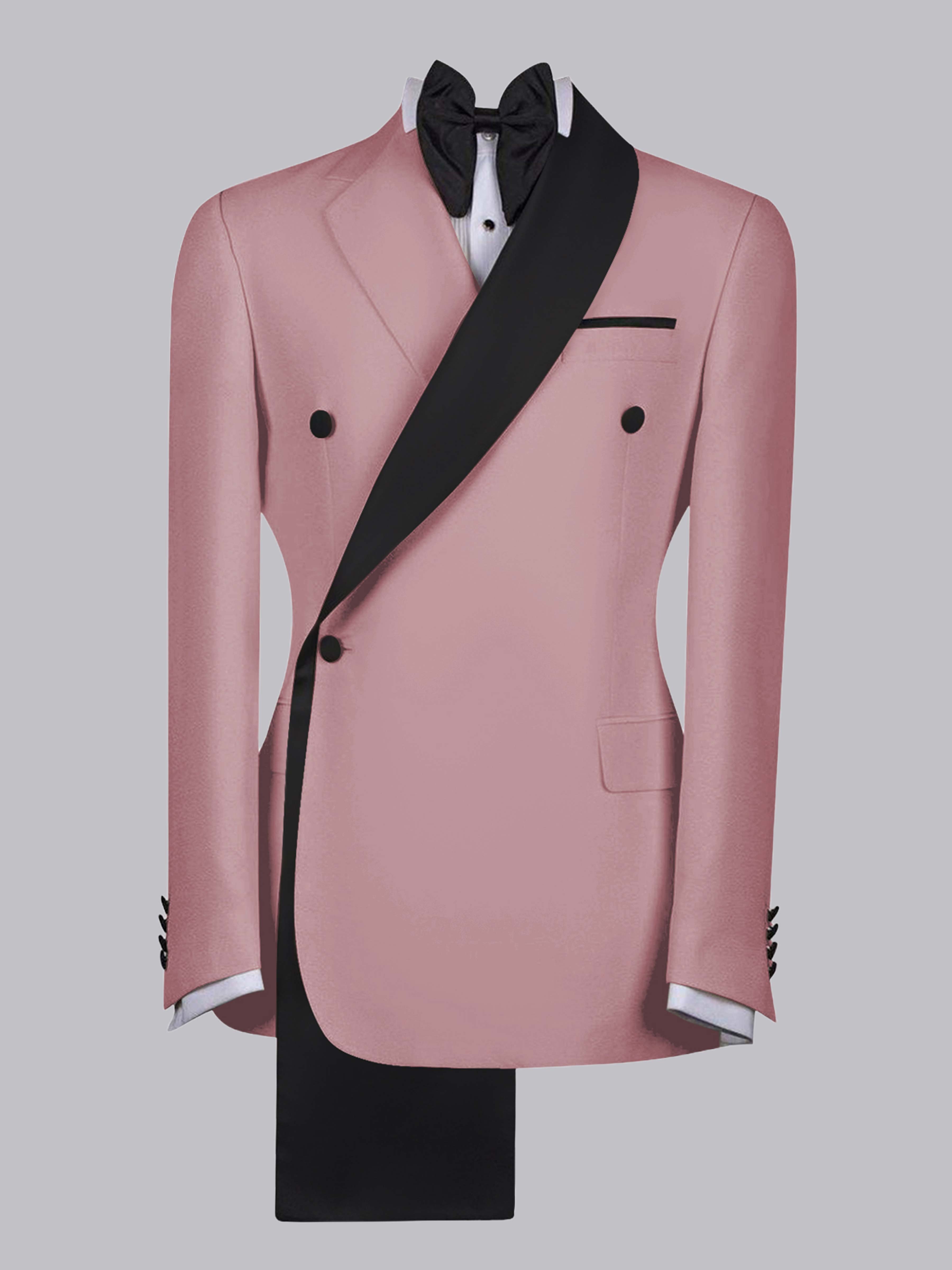 Elegant Four Button Men's Shawl Lapel Suit Jacket