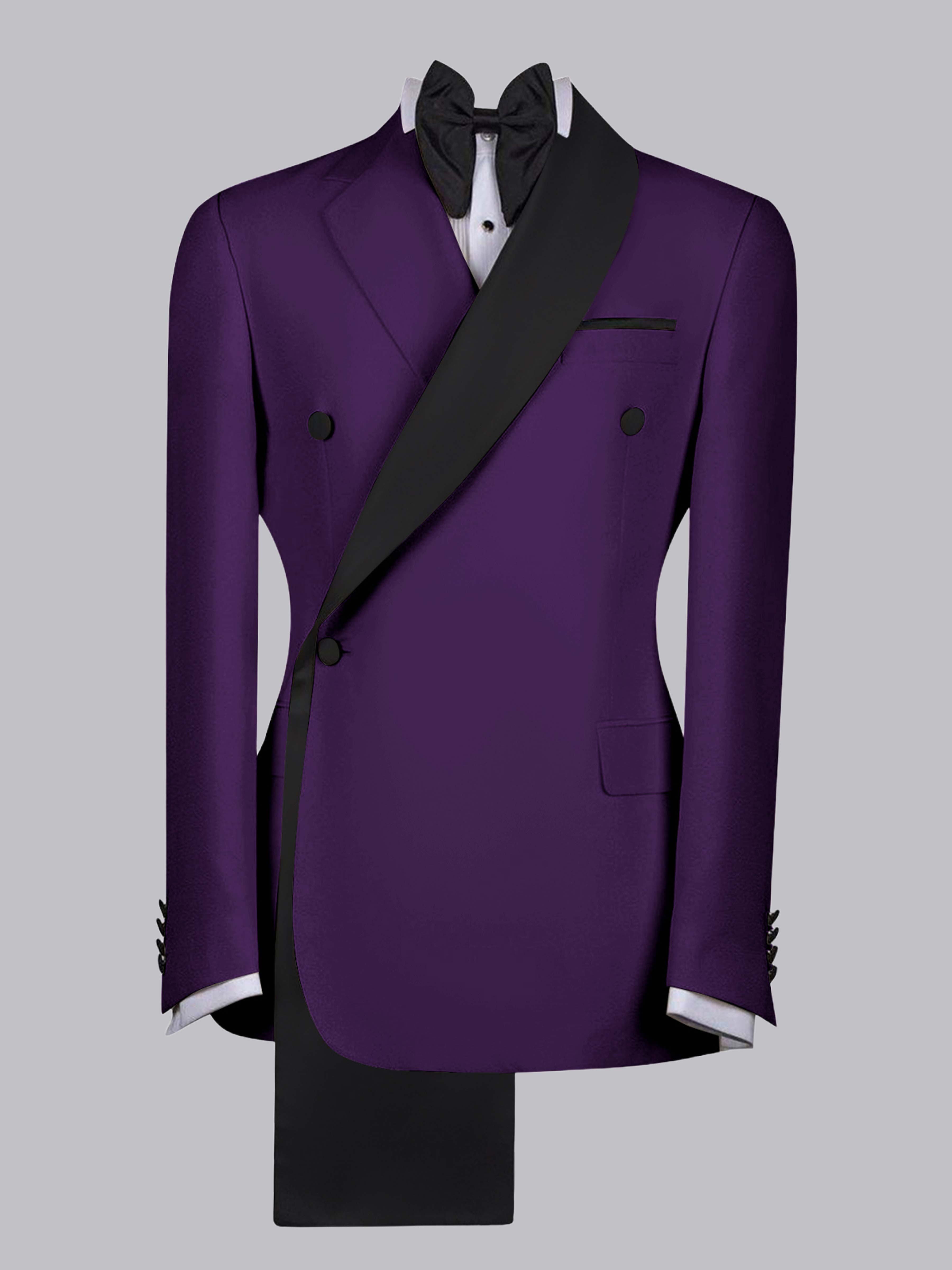 Elegant Four Button Men's Shawl Lapel Suit Jacket