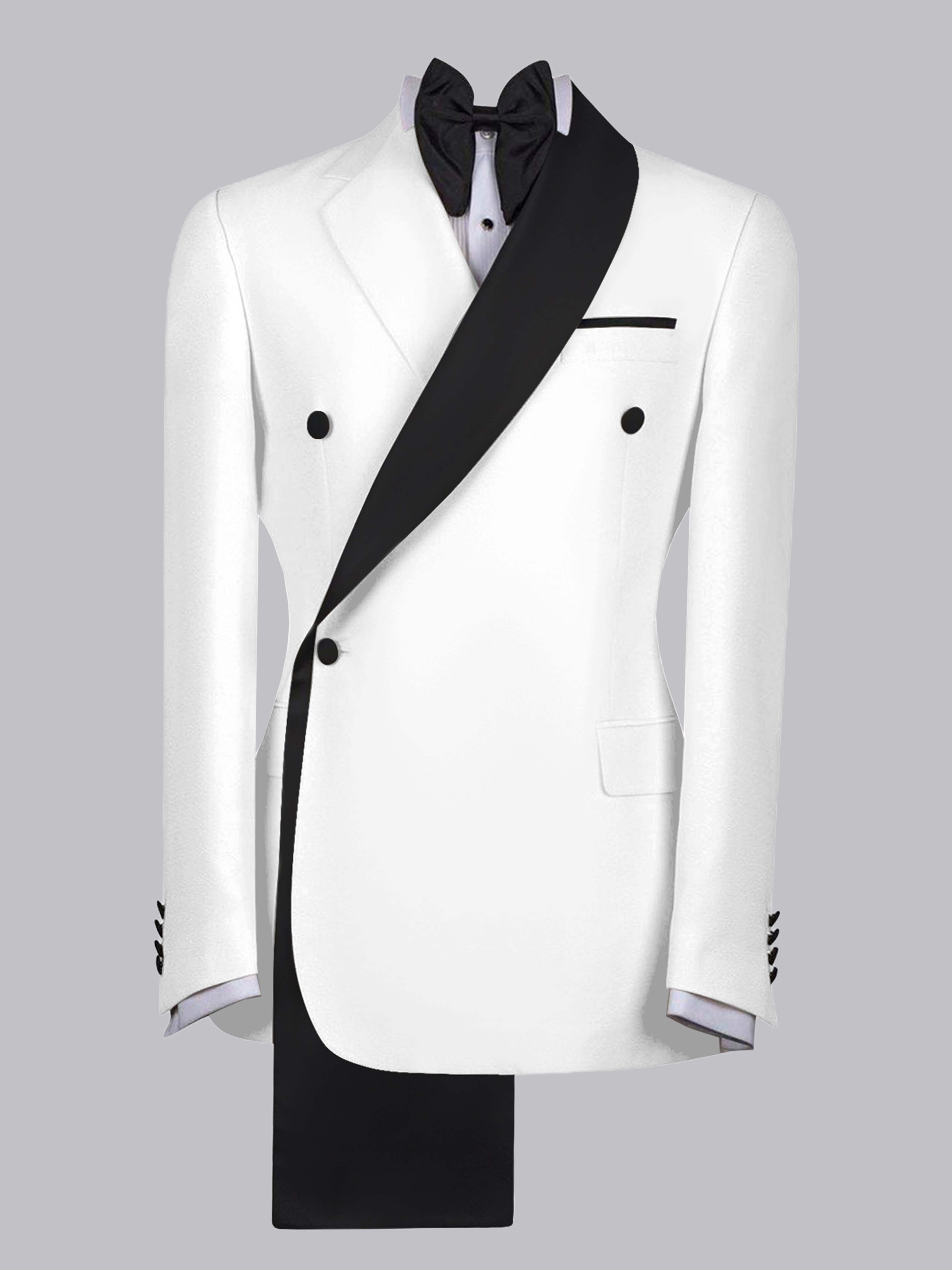 Elegant Four Button Men's Shawl Lapel Suit Jacket