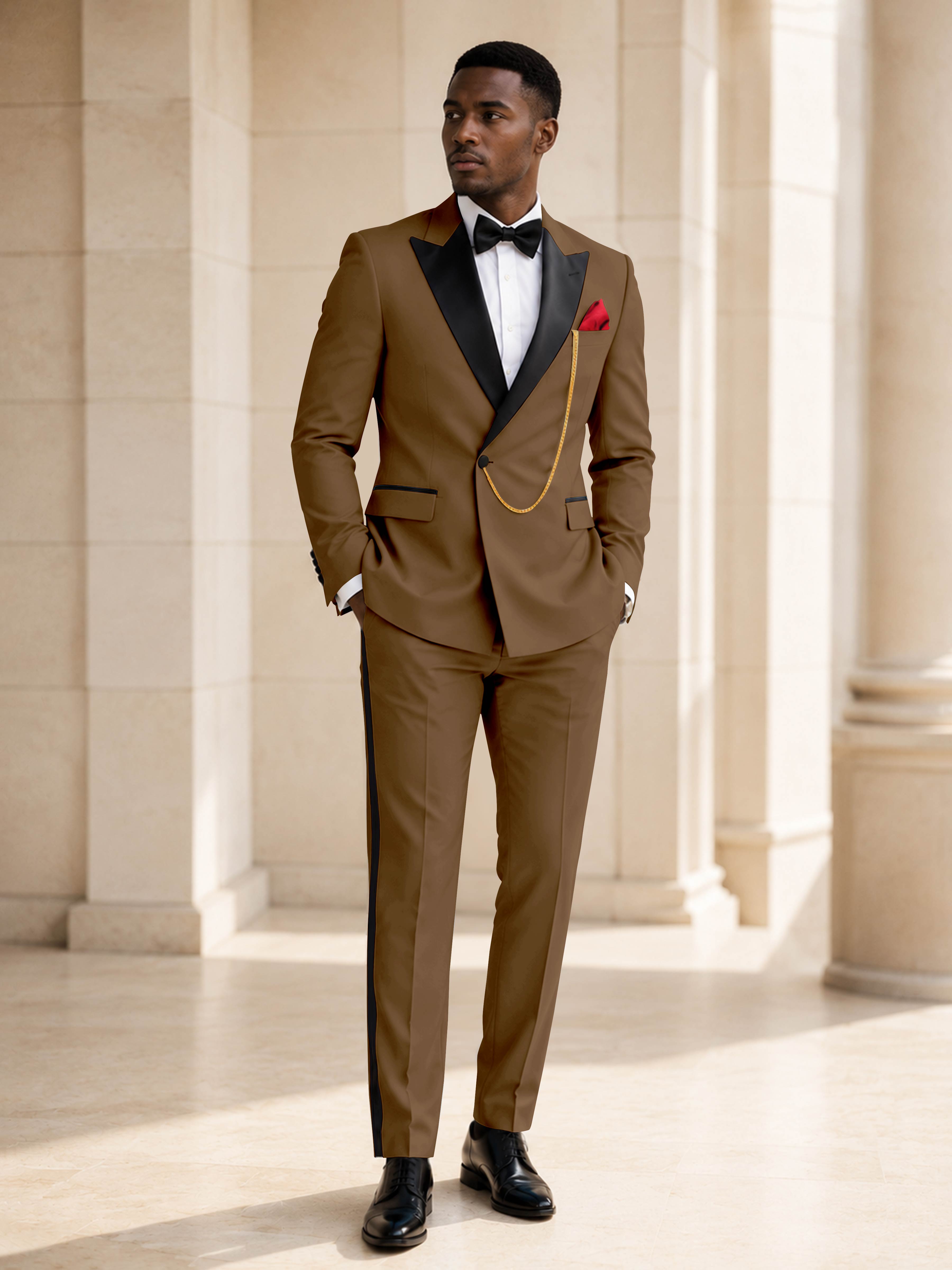 Elegant Men's 2 Piece Suit for Wedding & Black Tie Events