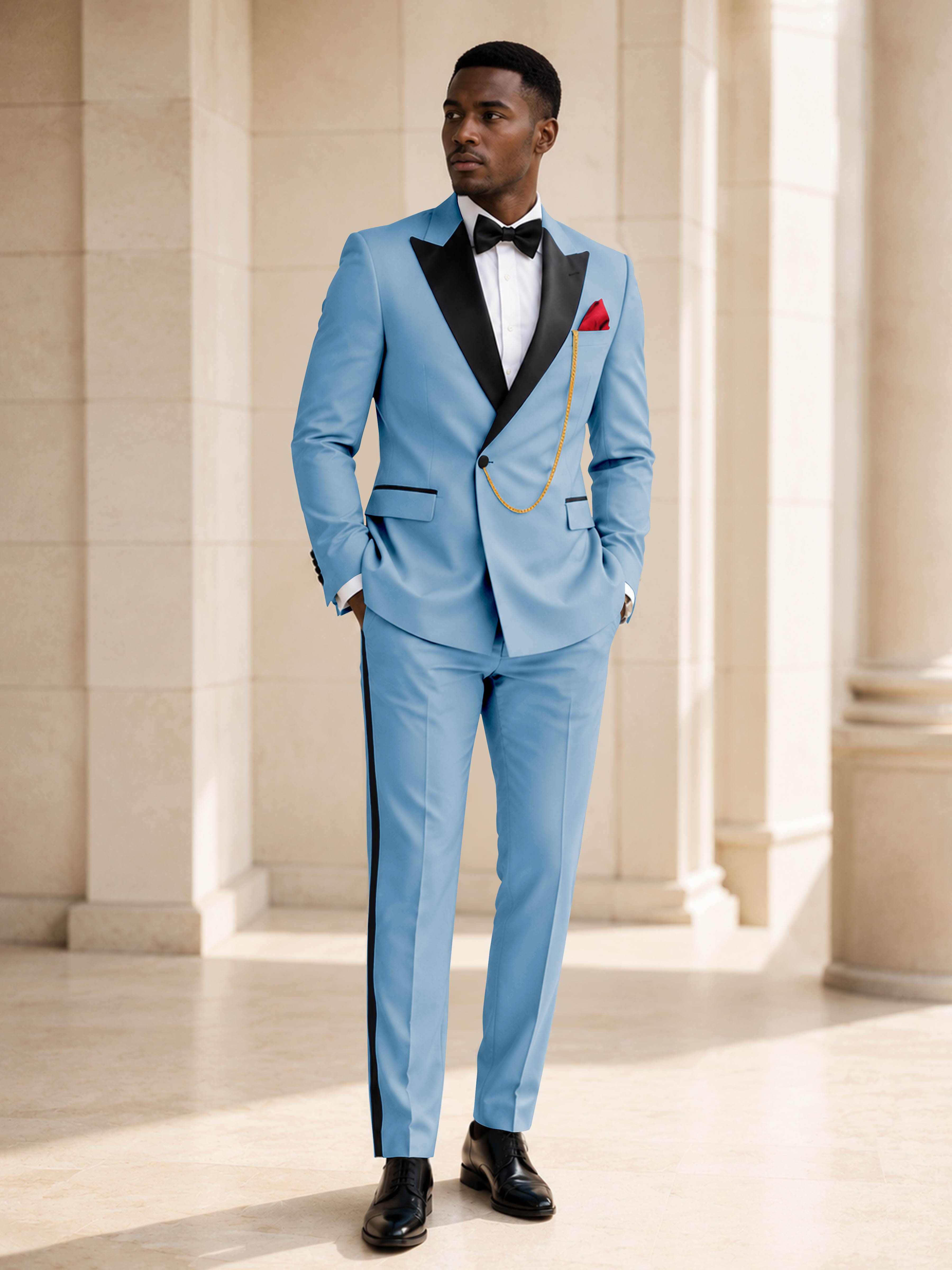 Elegant Men's 2 Piece Suit for Wedding & Black Tie Events
