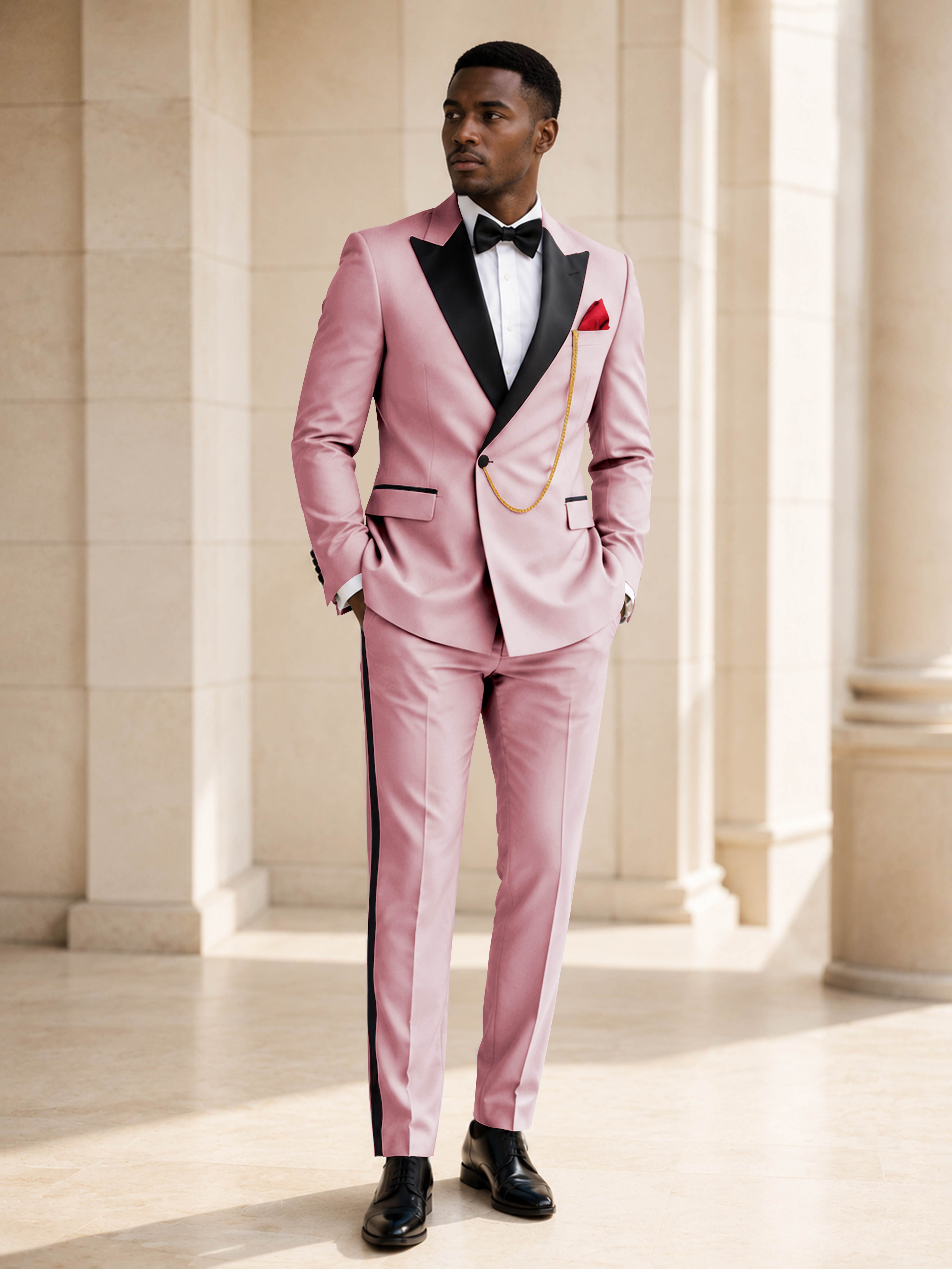 Elegant Men's 2 Piece Suit for Wedding & Black Tie Events