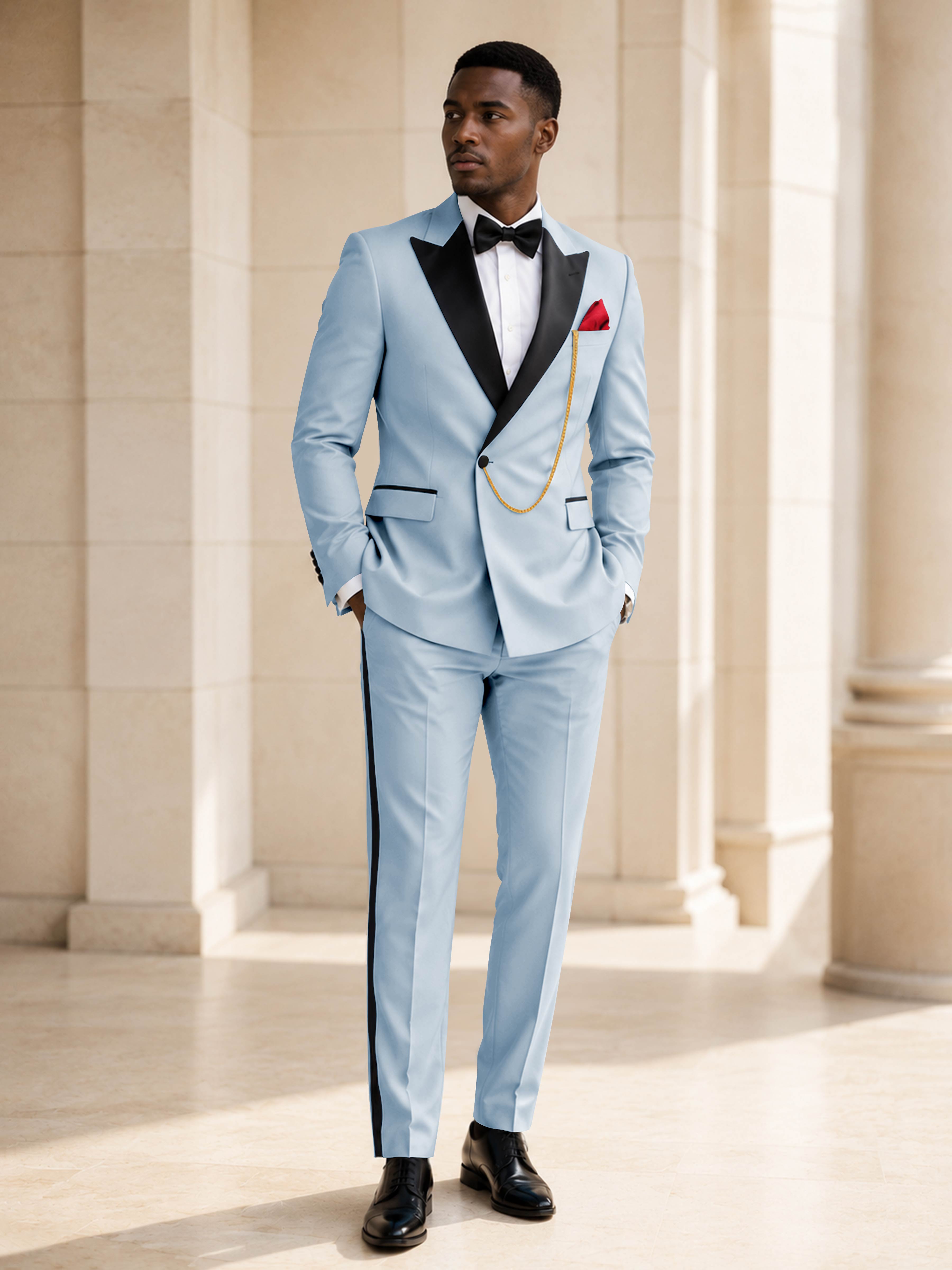 Elegant Men's 2 Piece Suit for Wedding & Black Tie Events