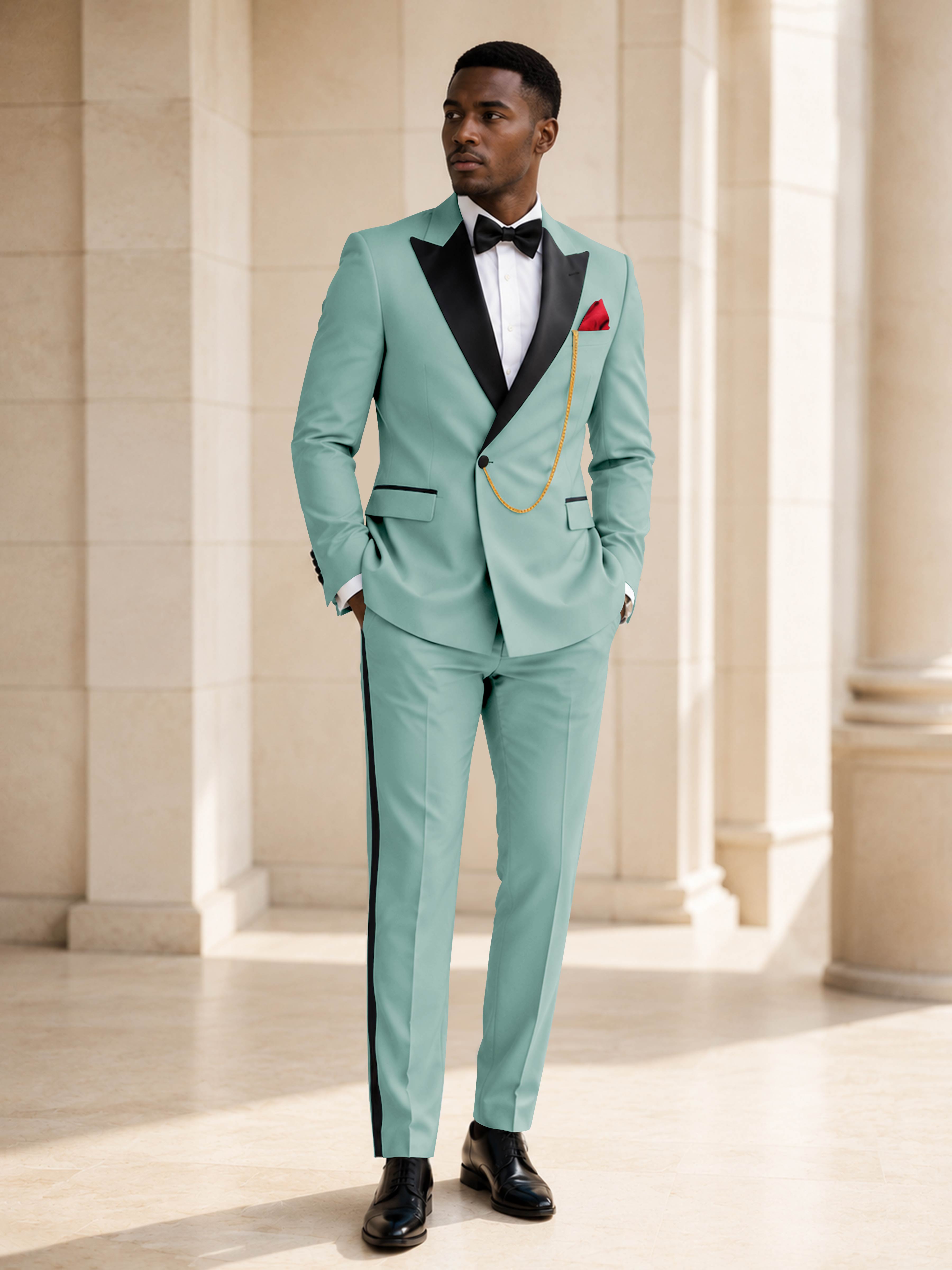 Elegant Men's 2 Piece Suit for Wedding & Black Tie Events