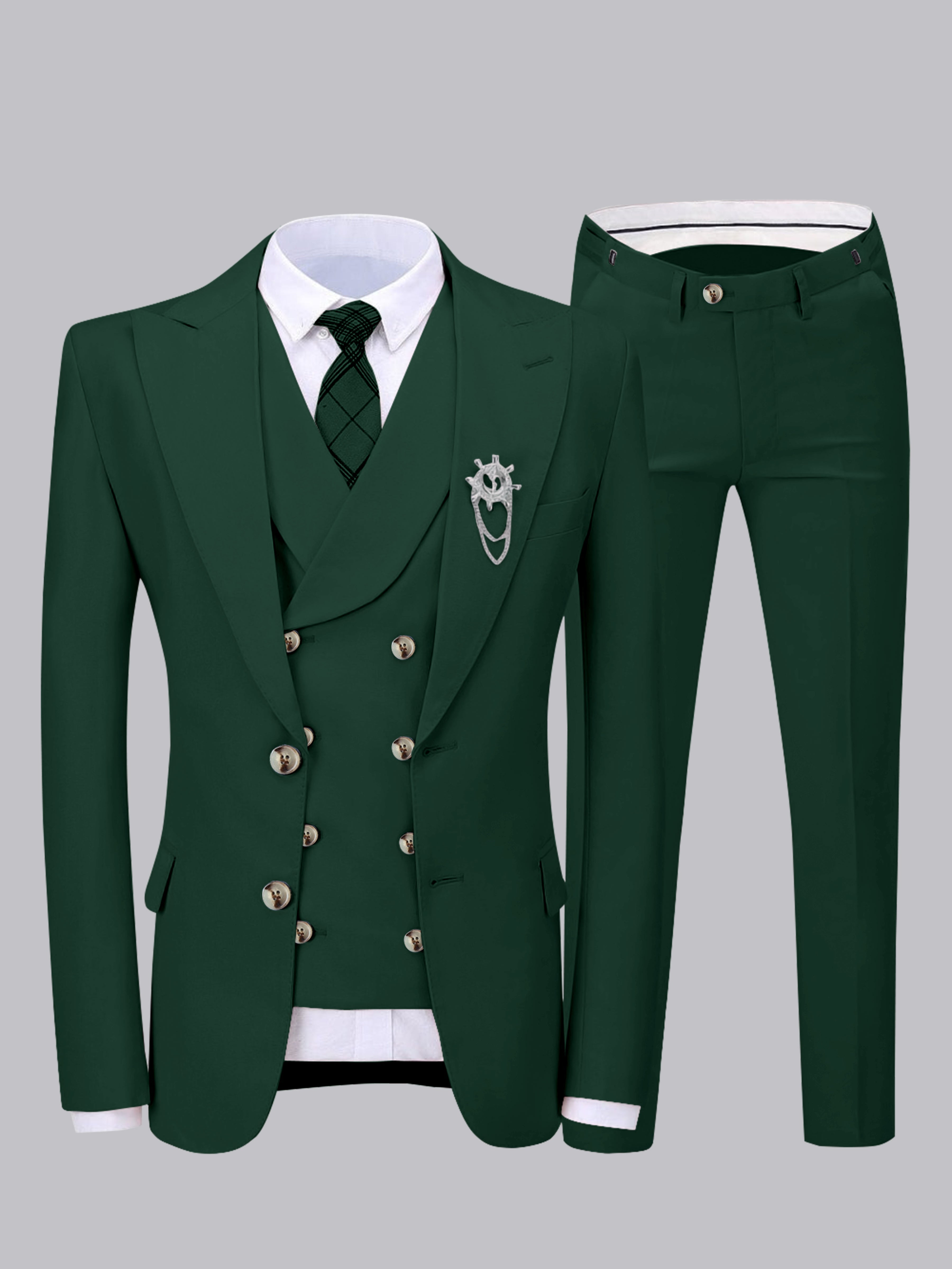 Elegant Men's Two Buttons 3 Pieces Wedding Suits