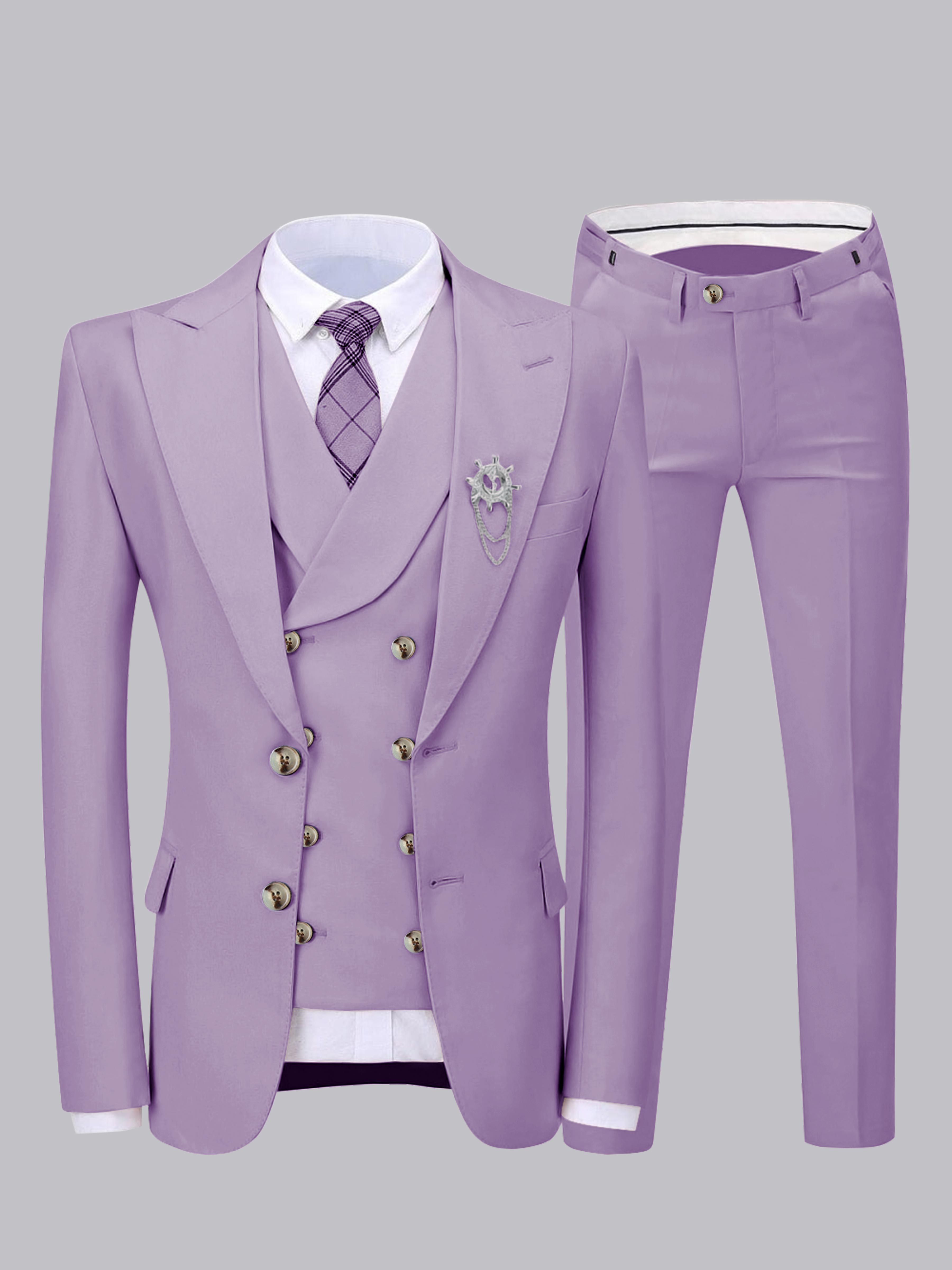 Elegant Men's Two Buttons 3 Pieces Wedding Suits