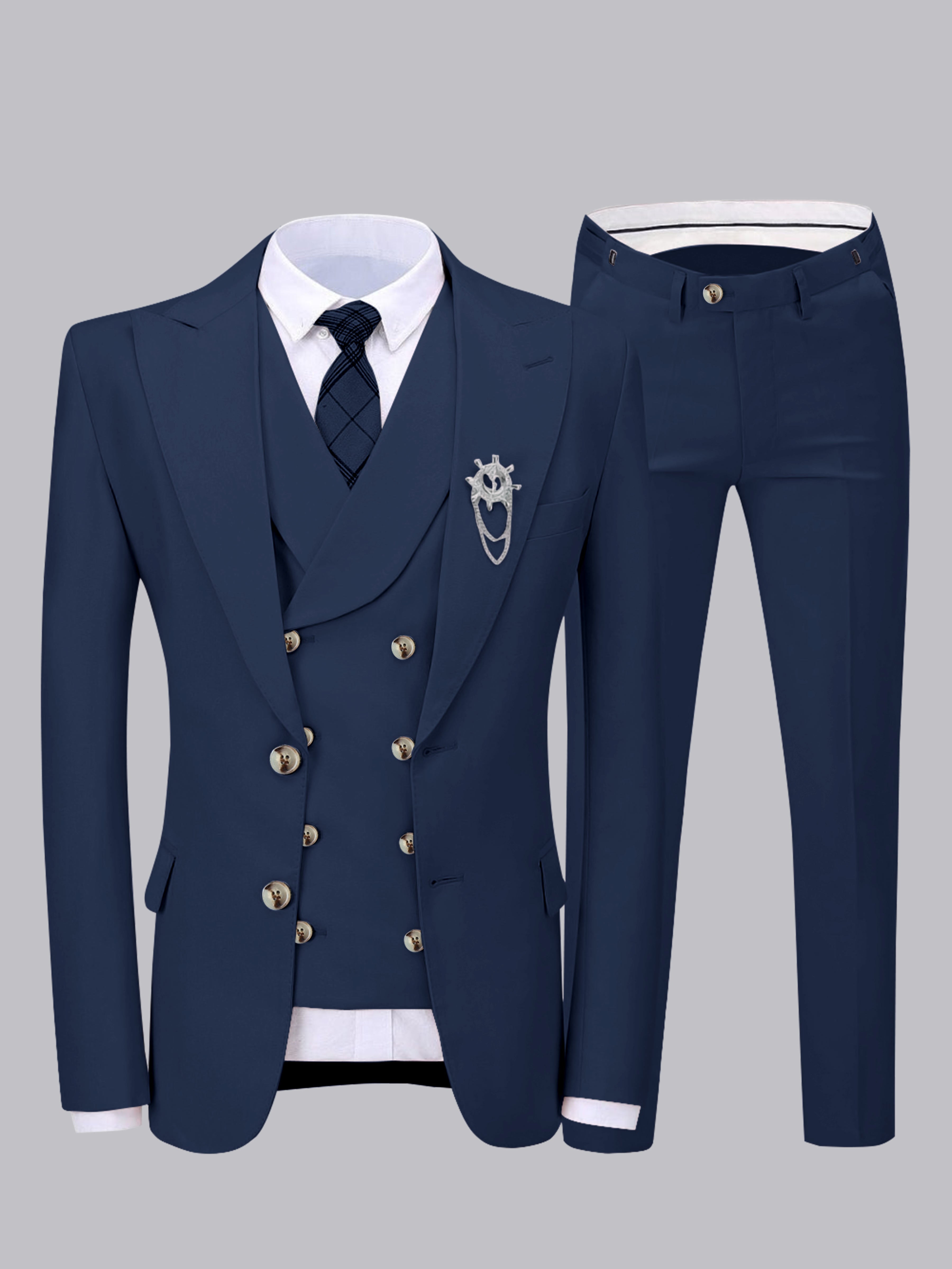 Elegant Men's Two Buttons 3 Pieces Wedding Suits