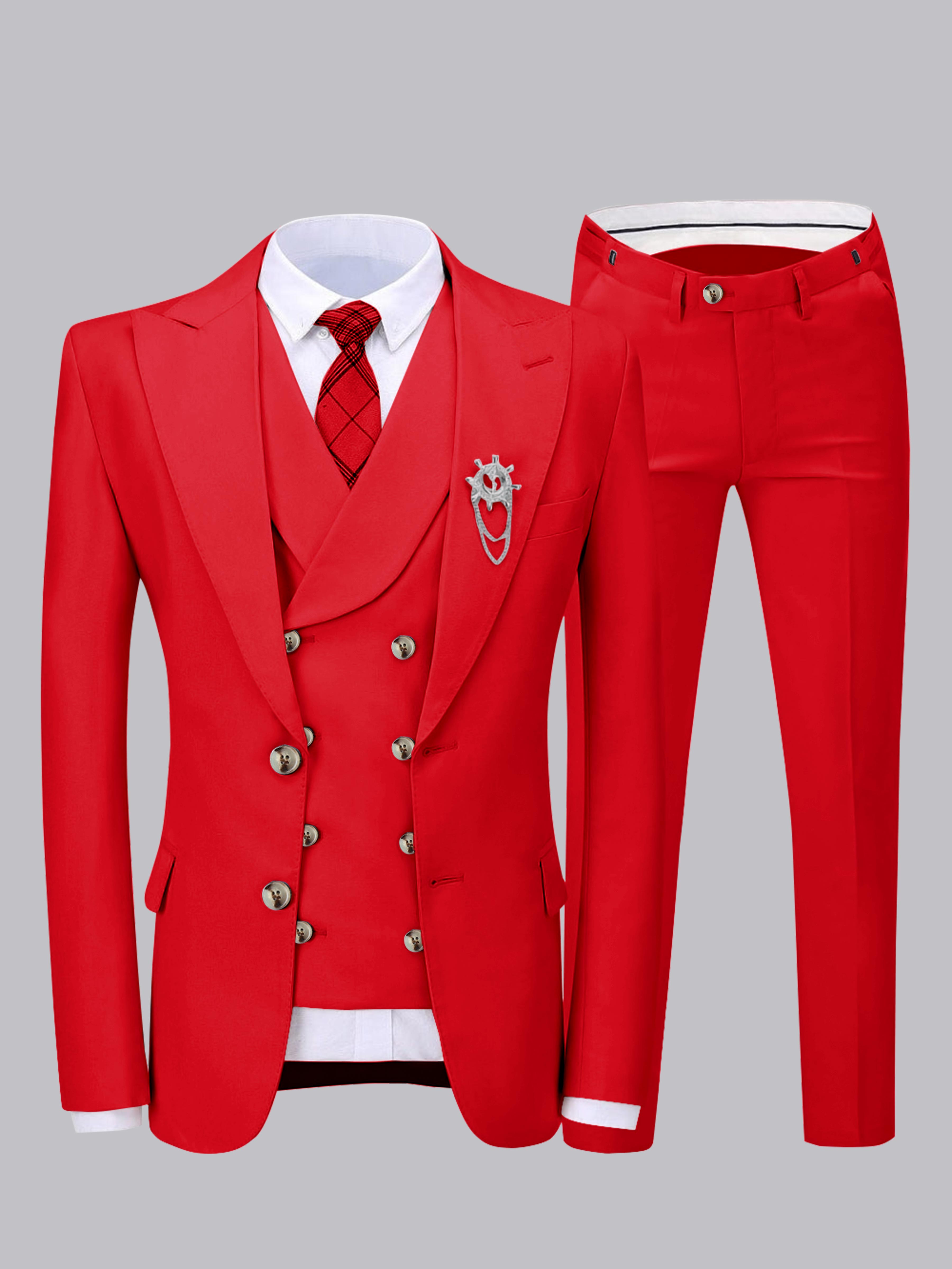 Elegant Men's Two Buttons 3 Pieces Wedding Suits