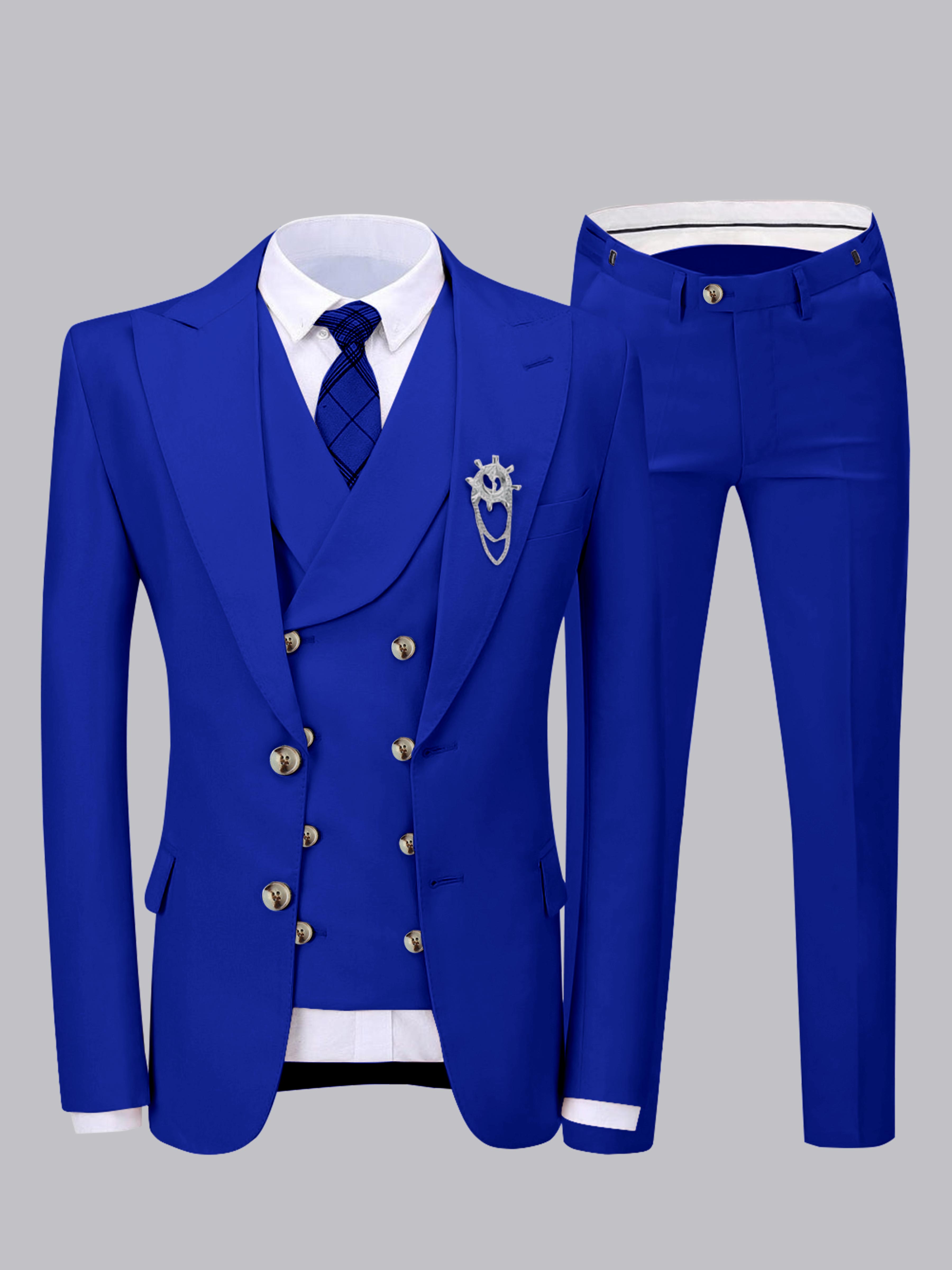 Elegant Men's Two Buttons 3 Pieces Wedding Suits