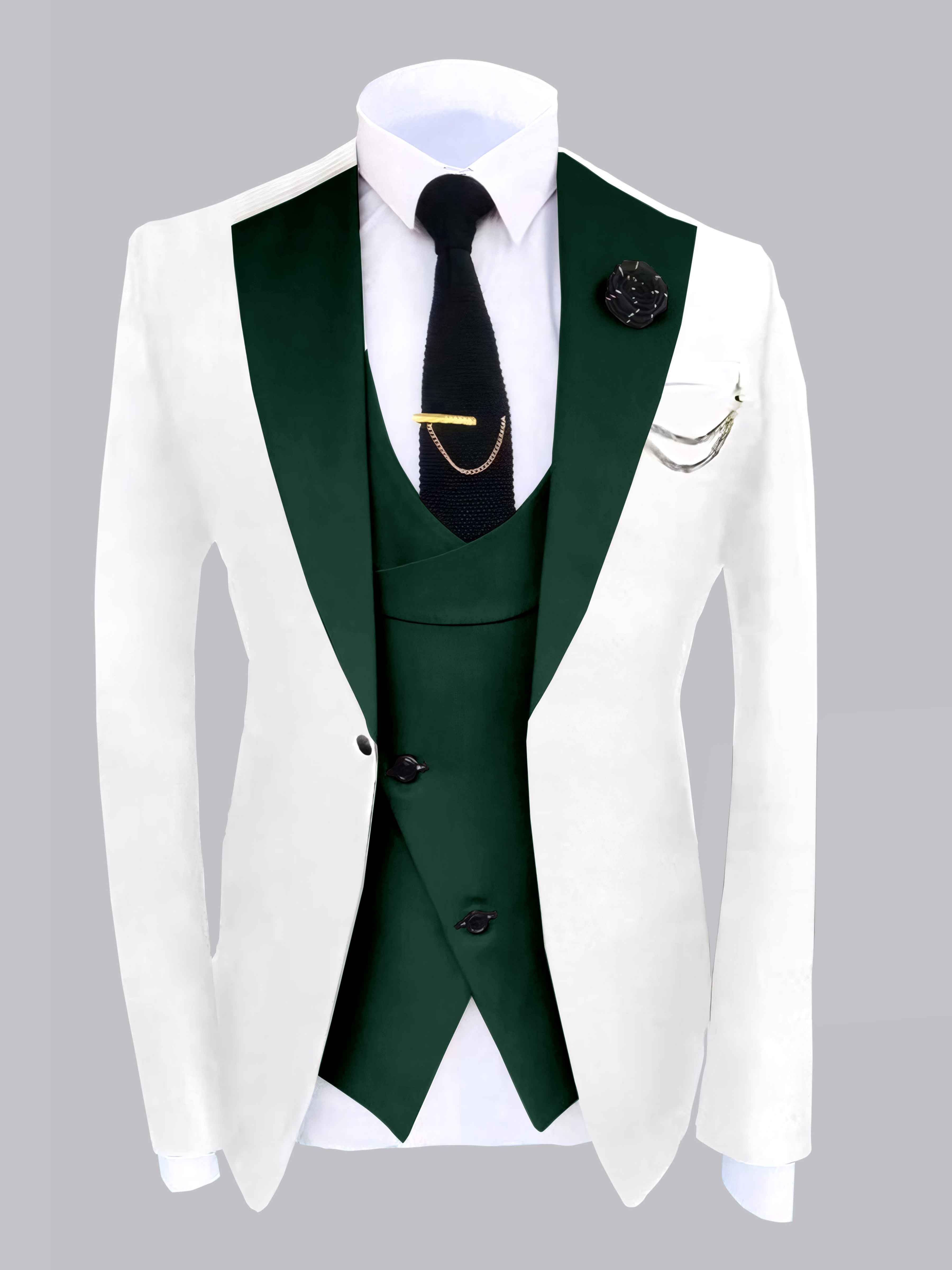 Trendy Men's Color Block Design 2 Pieces Jacket