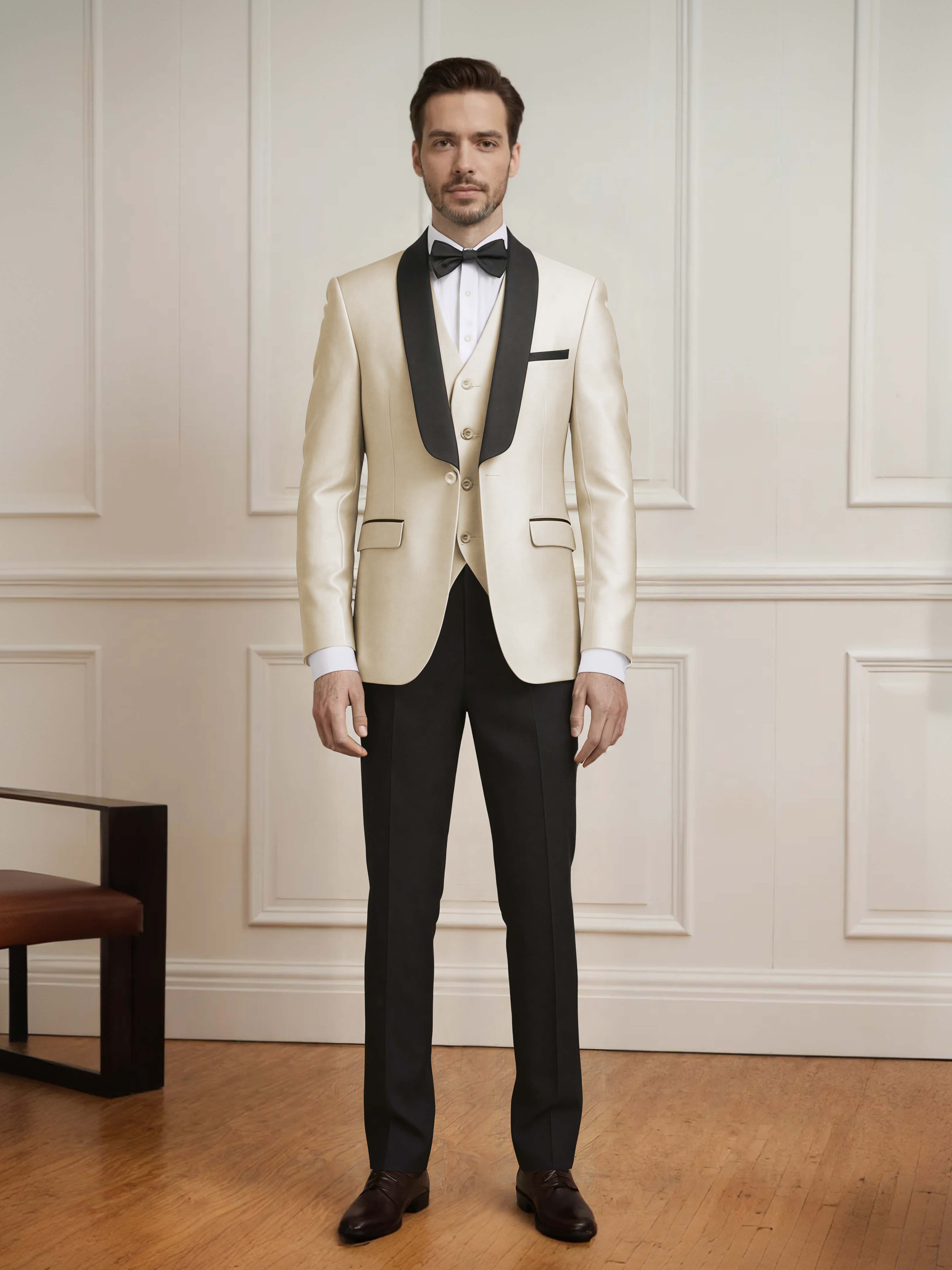 Exquisite Men's One Button 3 Pieces Formal Guest Suits