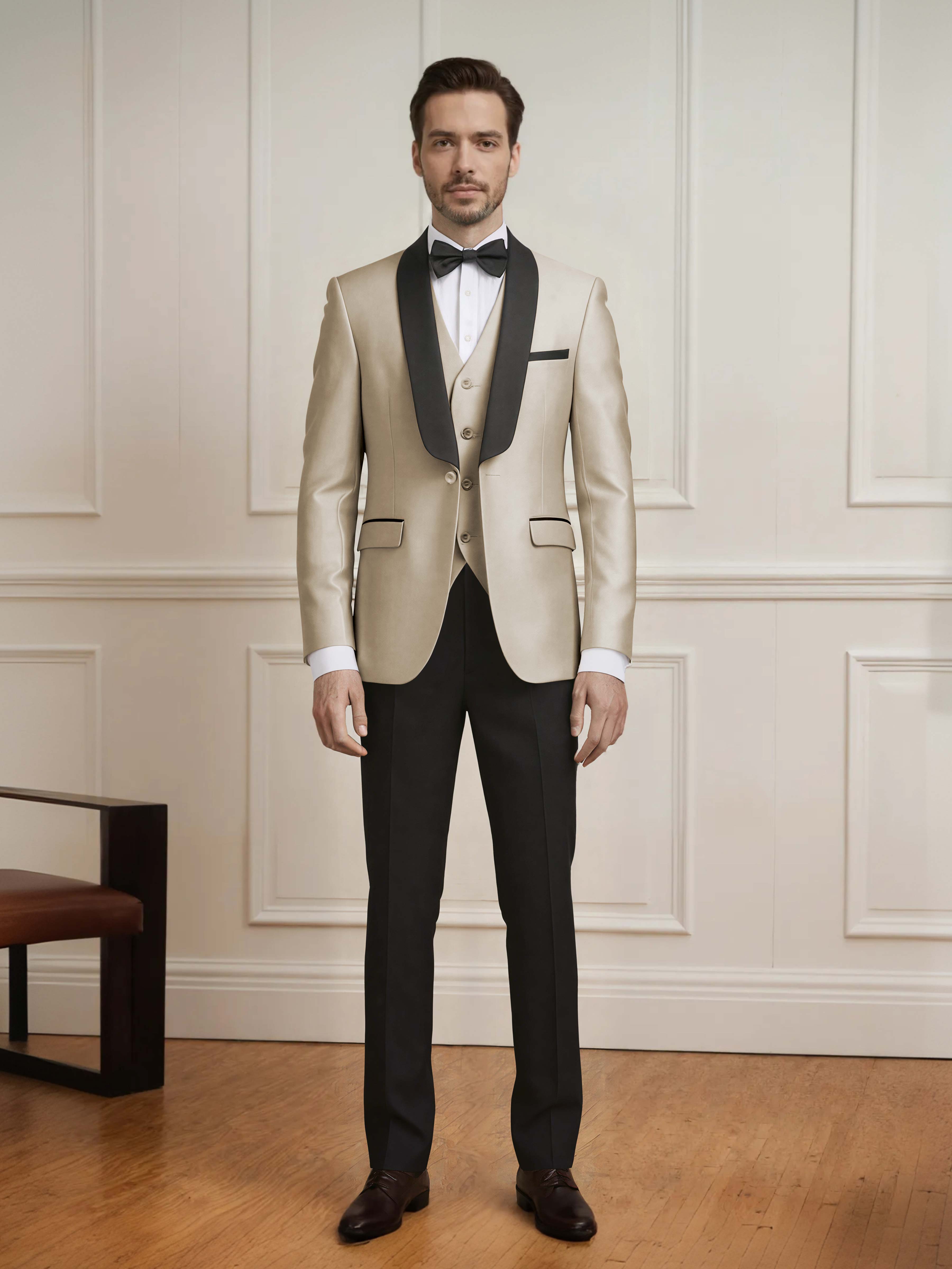 Exquisite Men's One Button 3 Pieces Formal Guest Suits