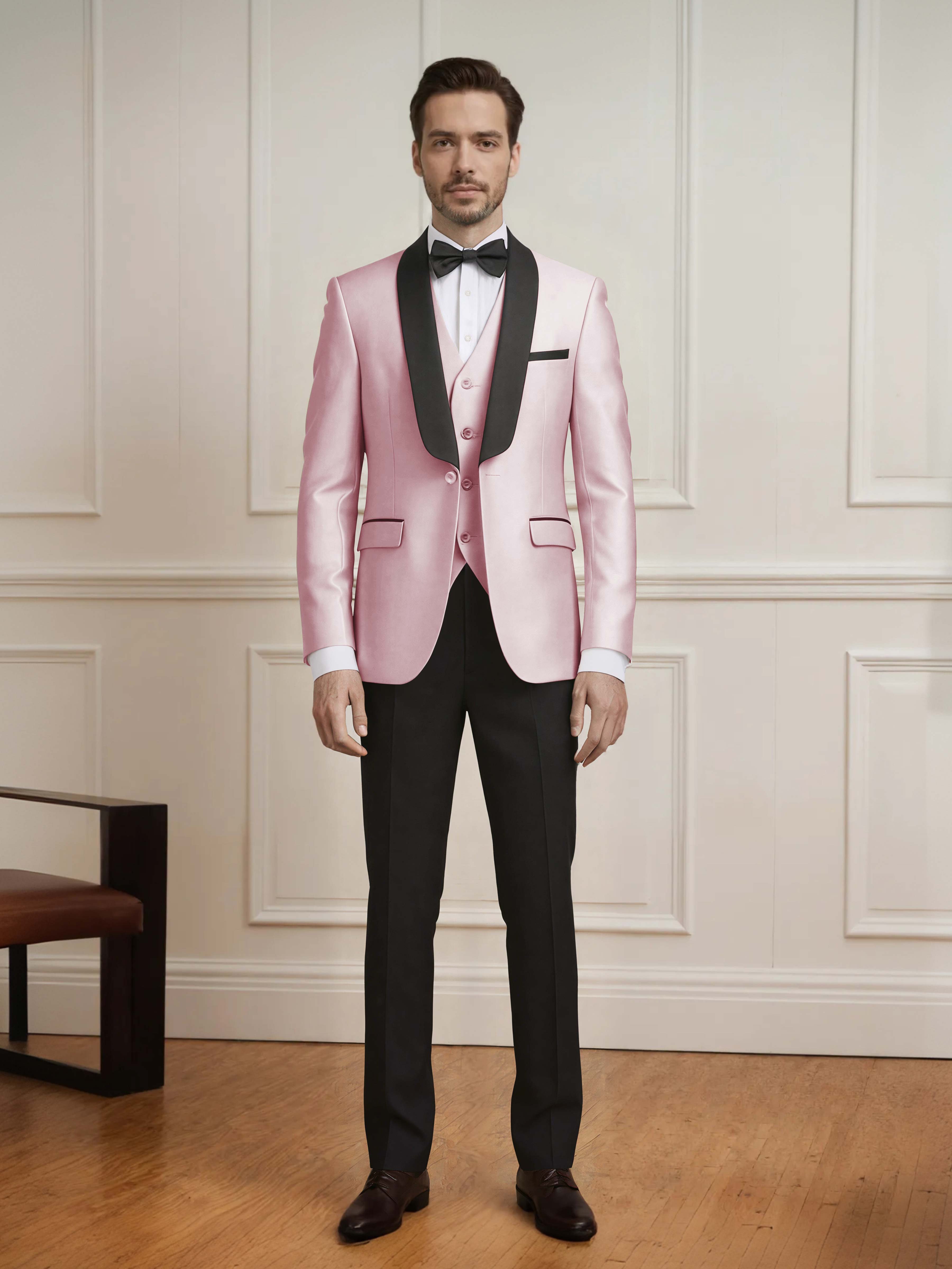 Exquisite Men's One Button 3 Pieces Formal Guest Suits