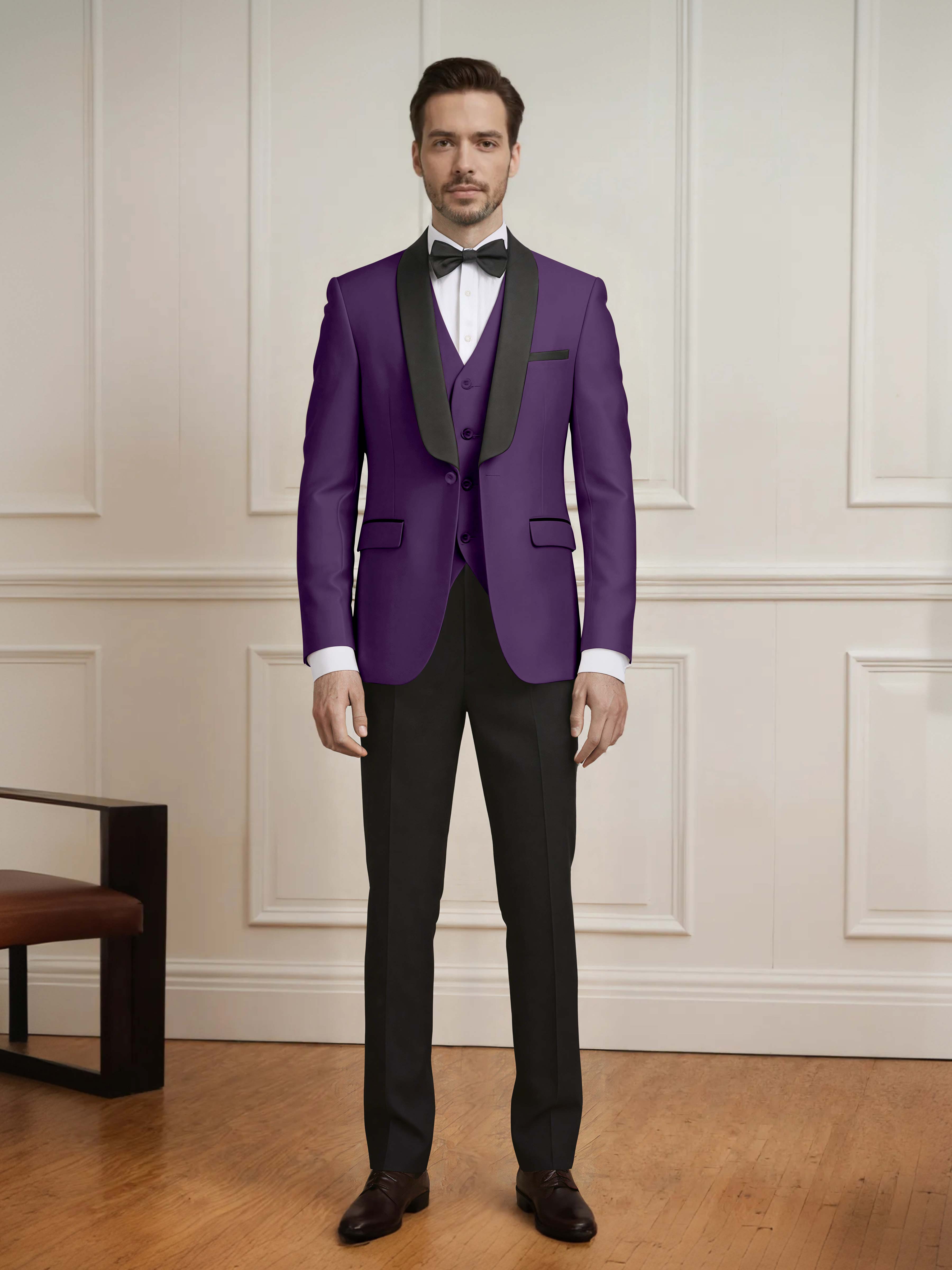 Exquisite Men's One Button 3 Pieces Formal Guest Suits