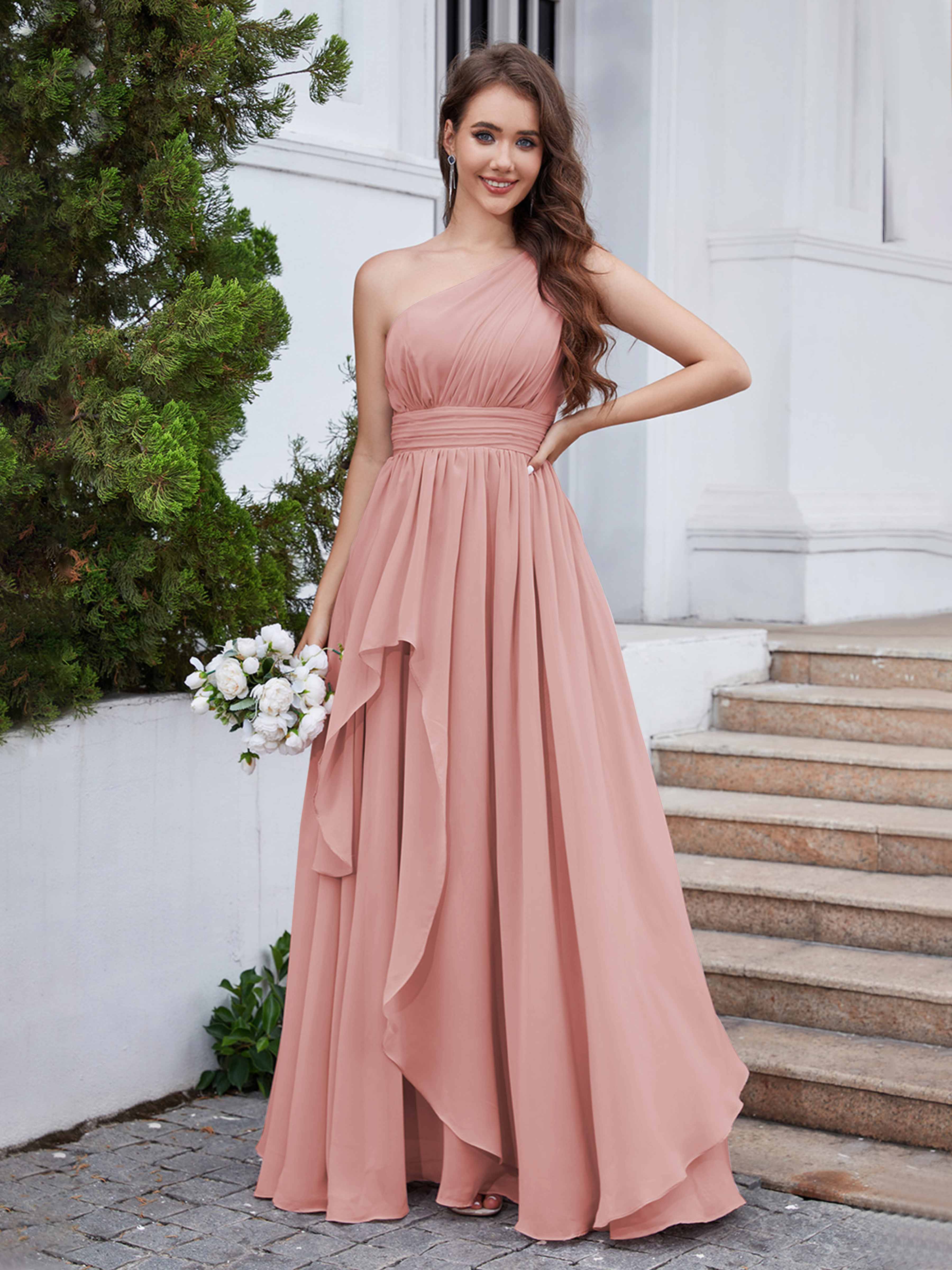 Browse Elegant Dusty Rose Bridesmaid Dresses Fast Delivery Worldwide