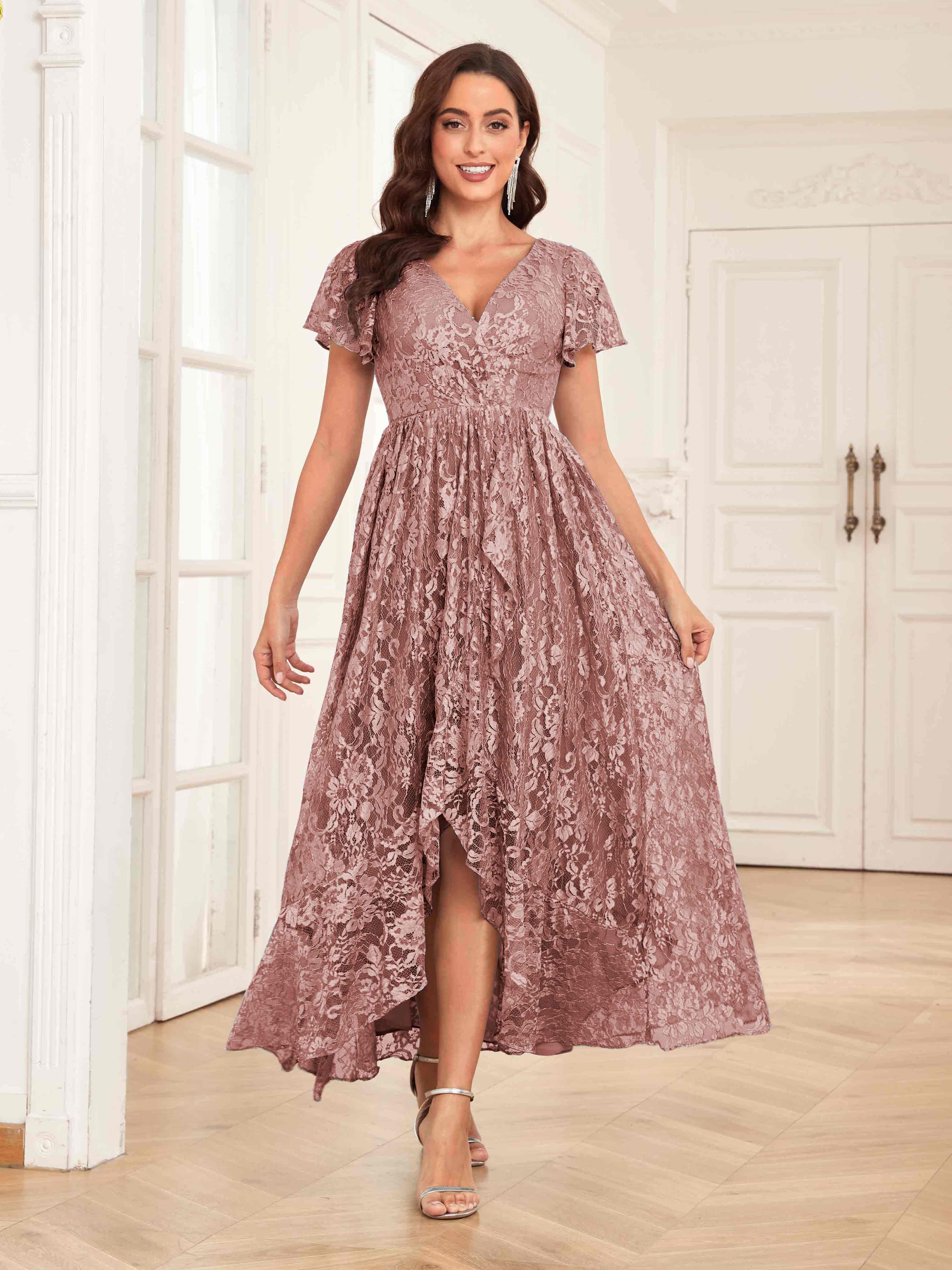 rum pink bridesmaid dresses Halter Neck Long Pink Mermaid Bridesmaid Dress  TANYA BRIDAL