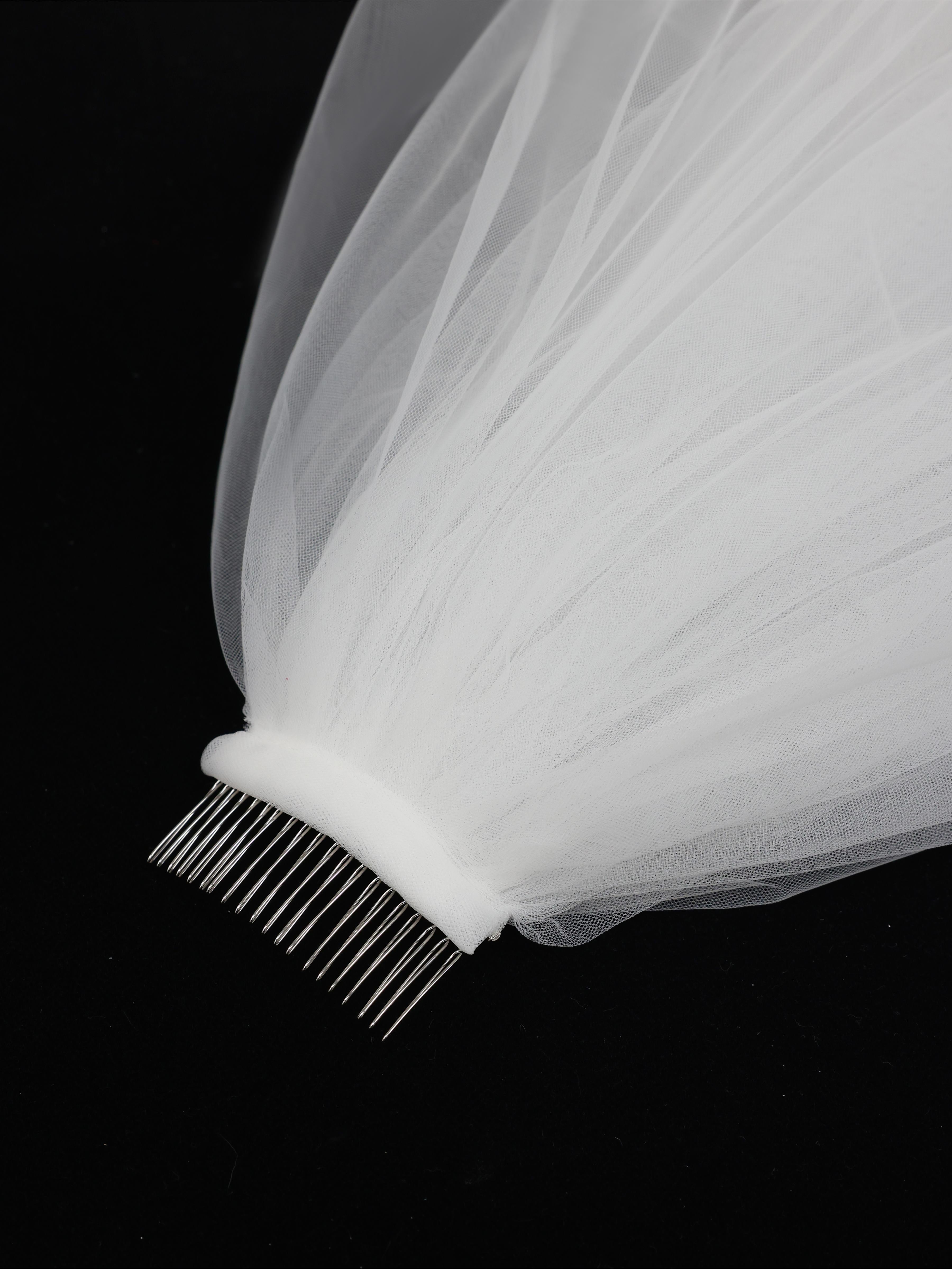 Long Butterfly Wedding Veil for Bride