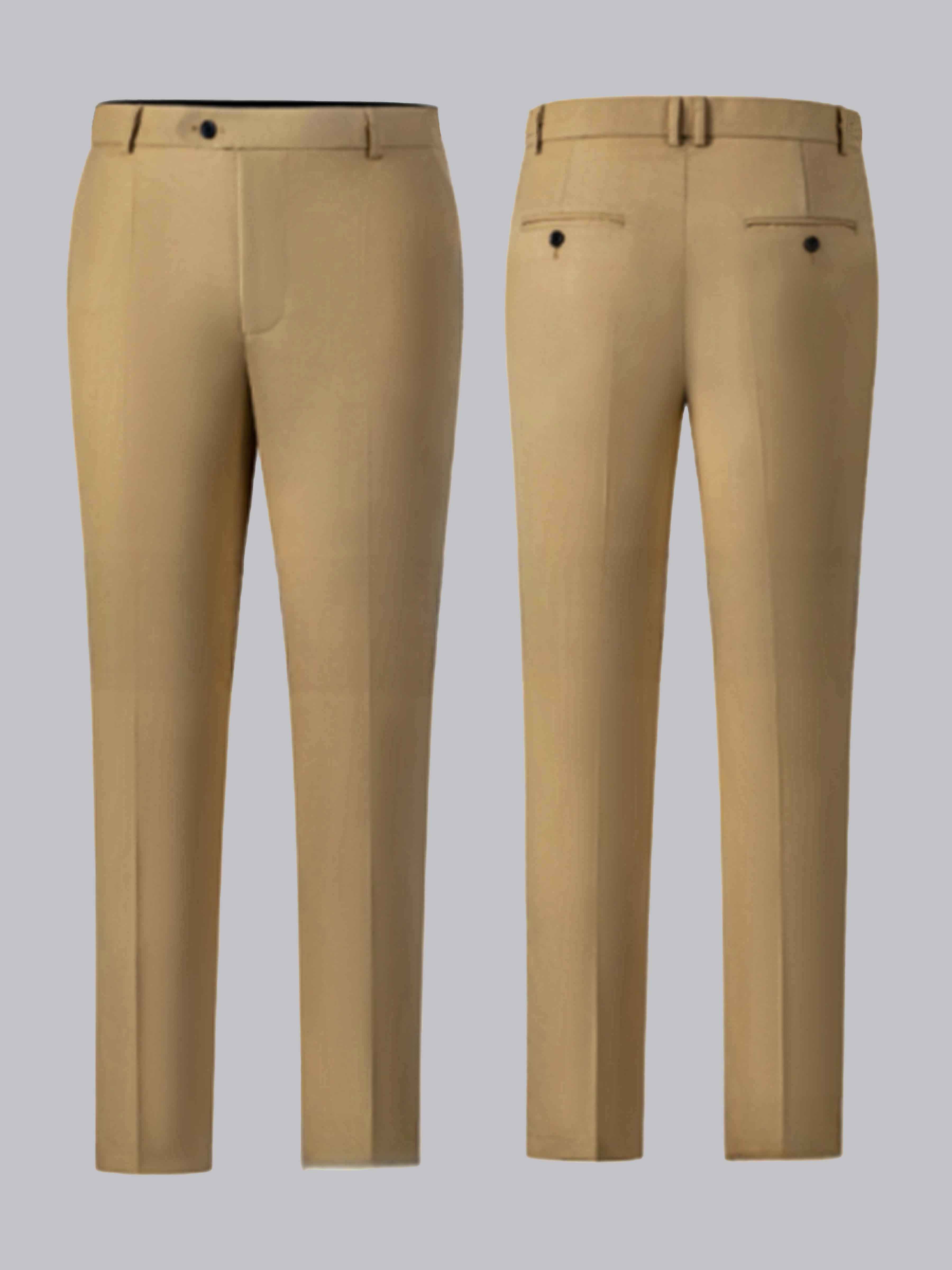 Modern Men's Straight Leg Plain Standard Fit Pants