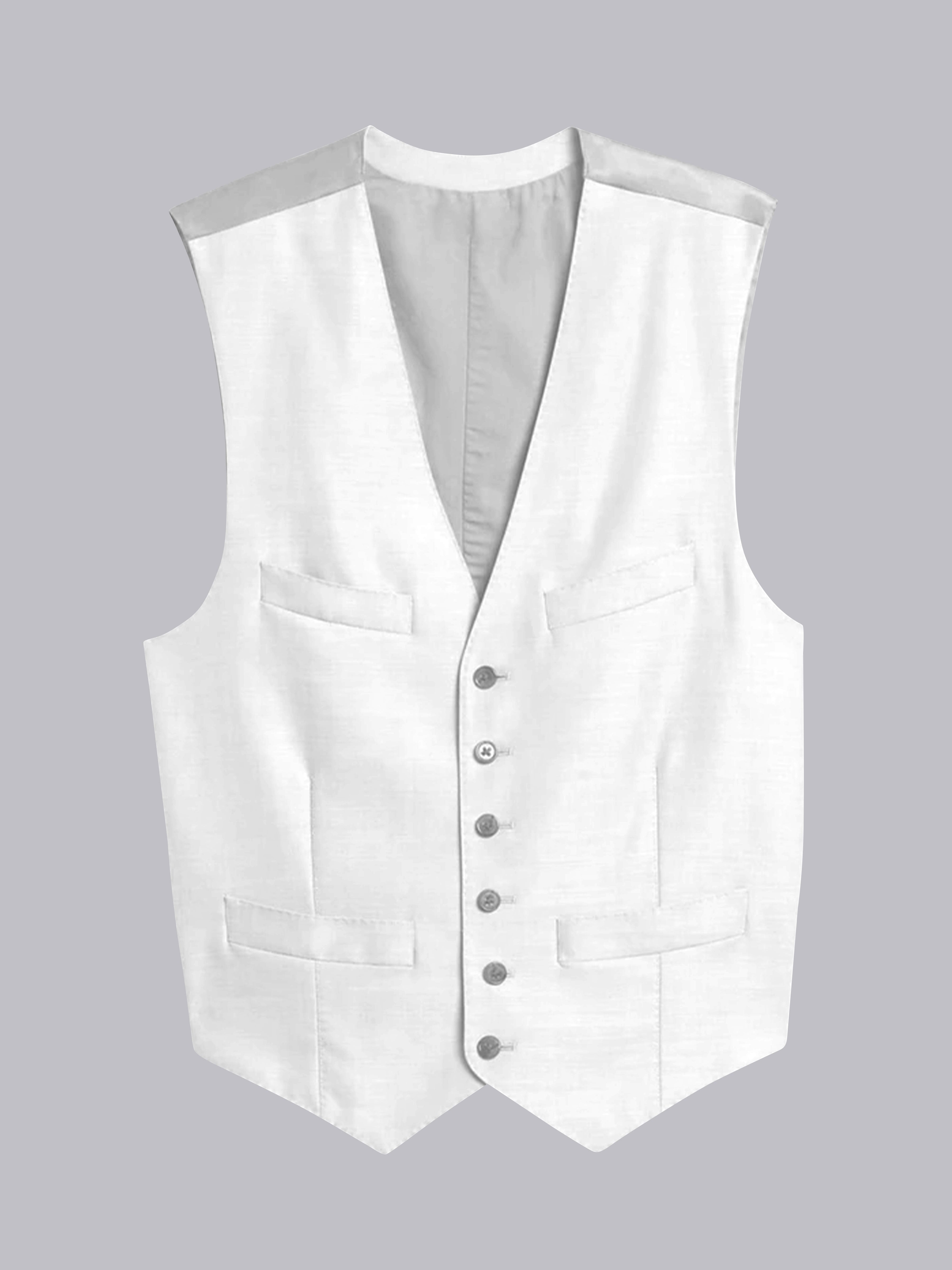 Men's Casual V-Neck Solid Single Six-buttons Vest