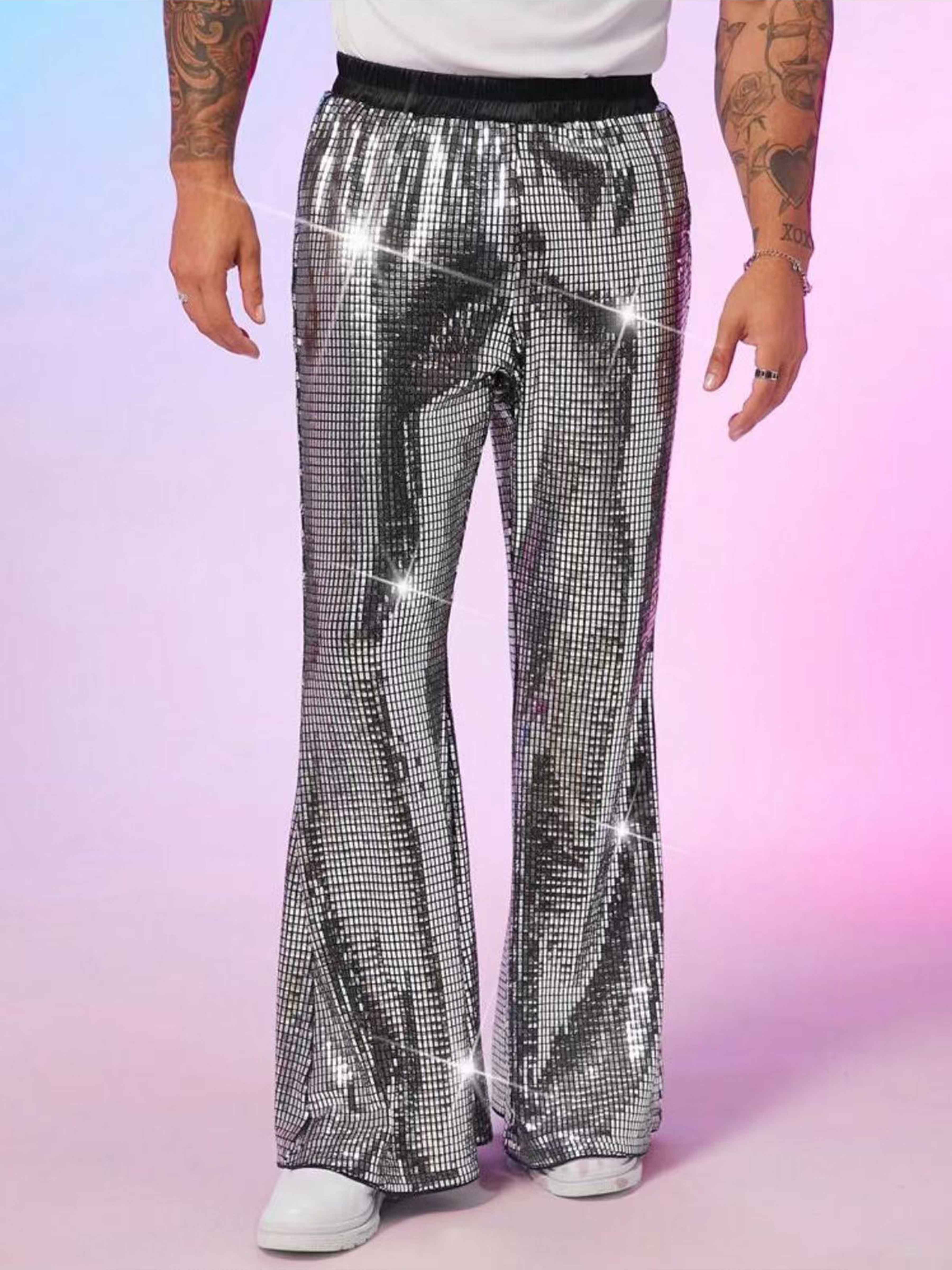 Men's Sequins Disco Party Trousers