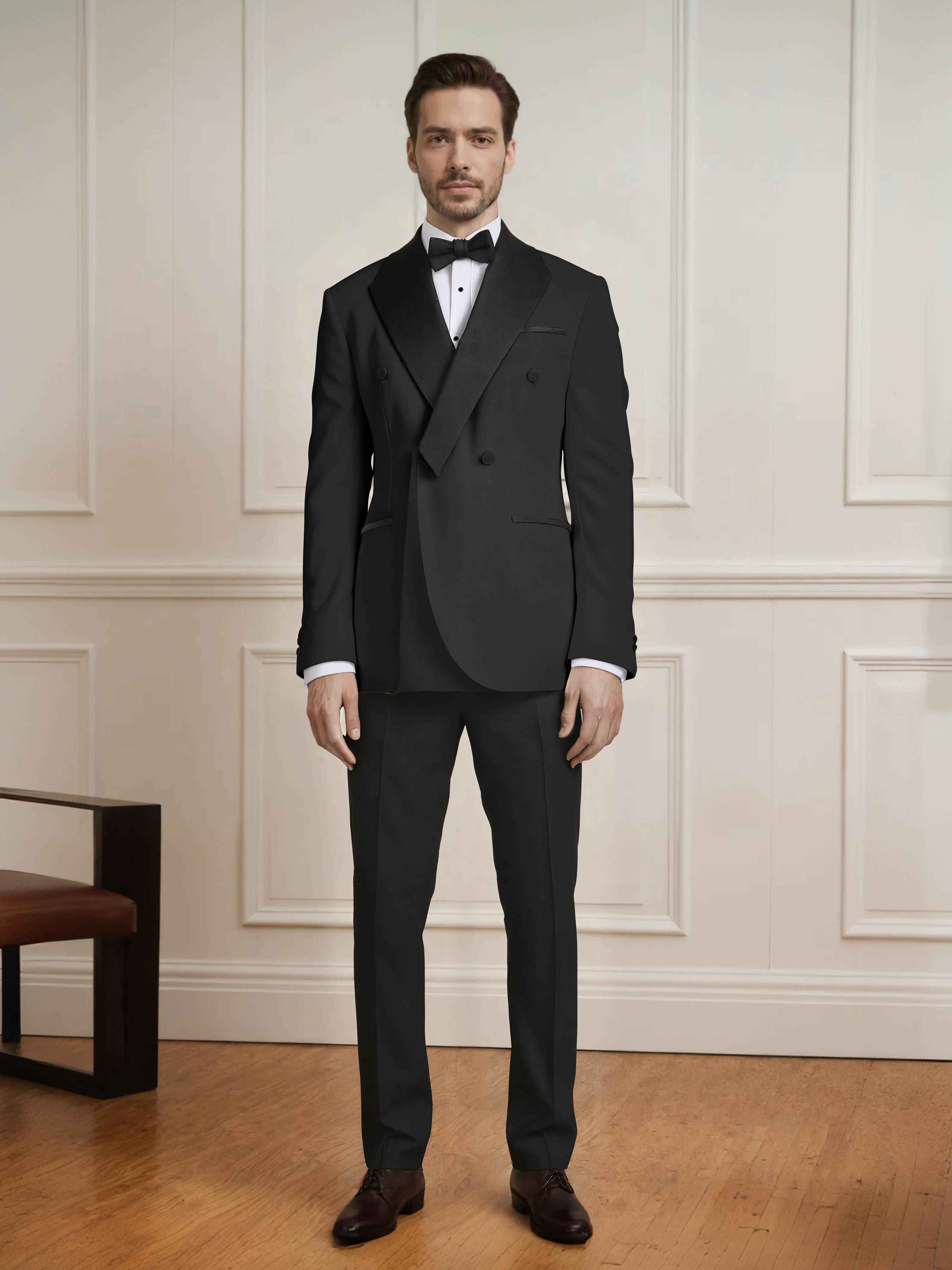 Men's Architectural Color Block 2 Pieces Notch Lapel Wedding Suit