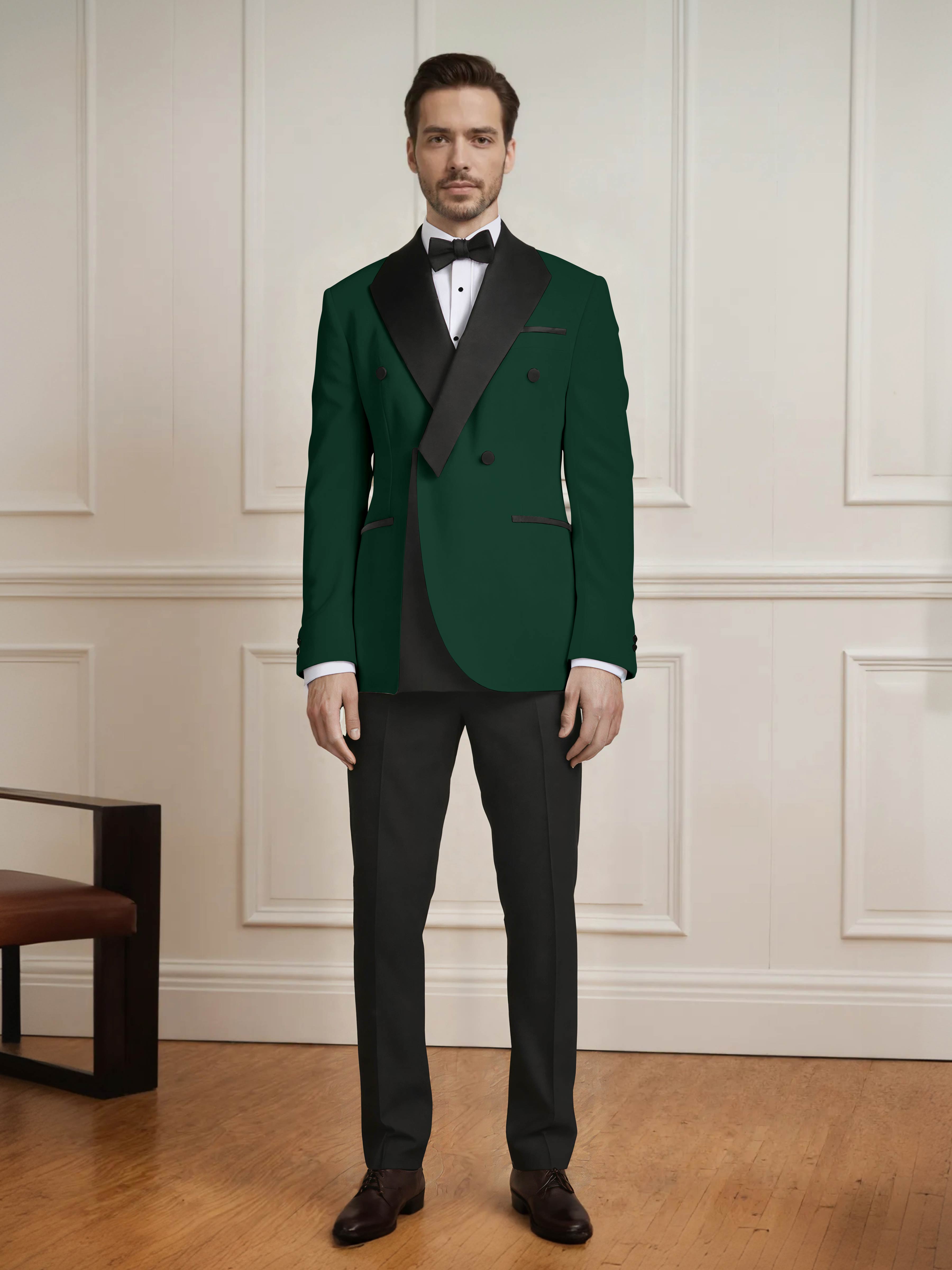 Men's Architectural Color Block 2 Pieces Notch Lapel Wedding Suit