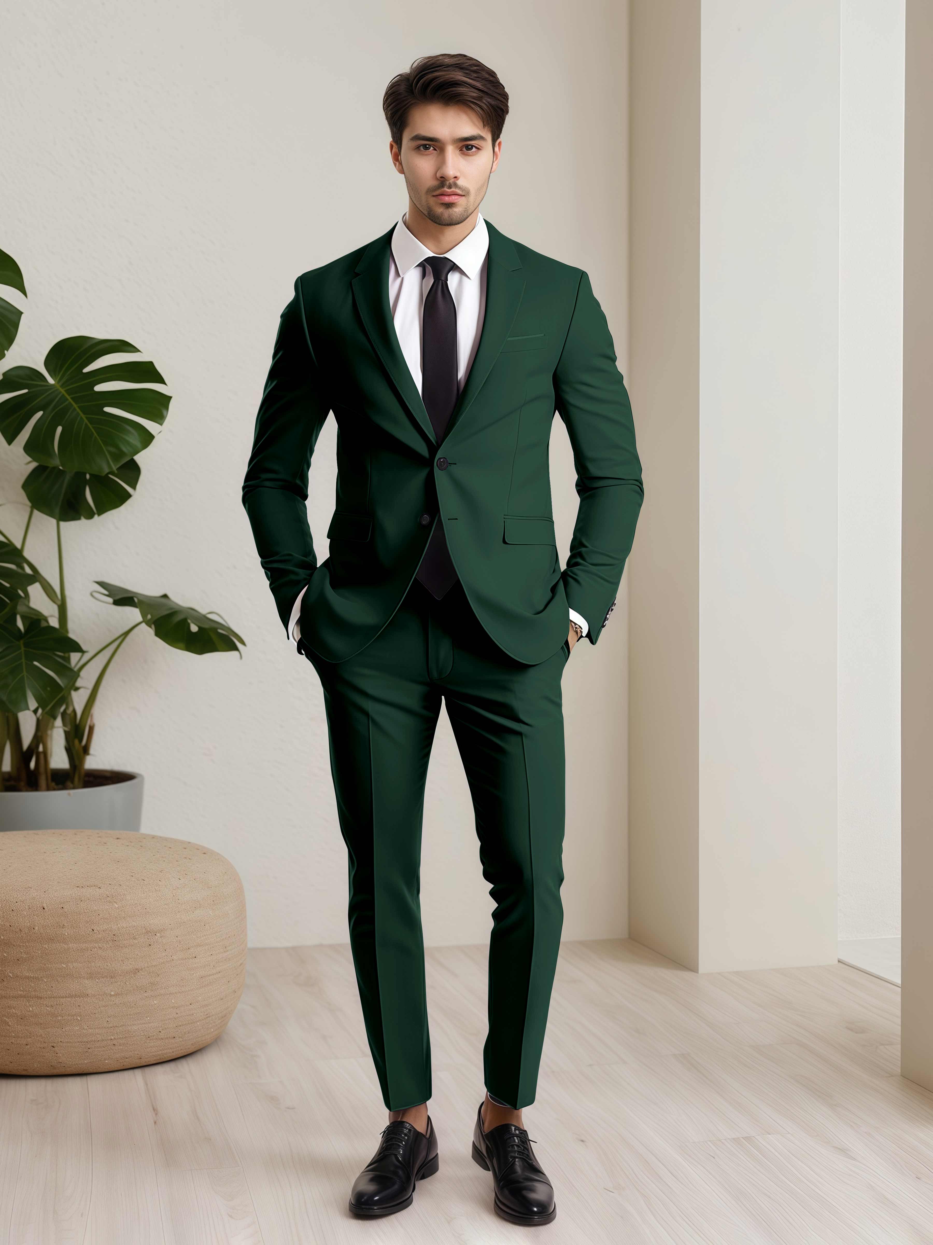 Minimalist Men's Two Buttons 2 Pieces Wedding Suits